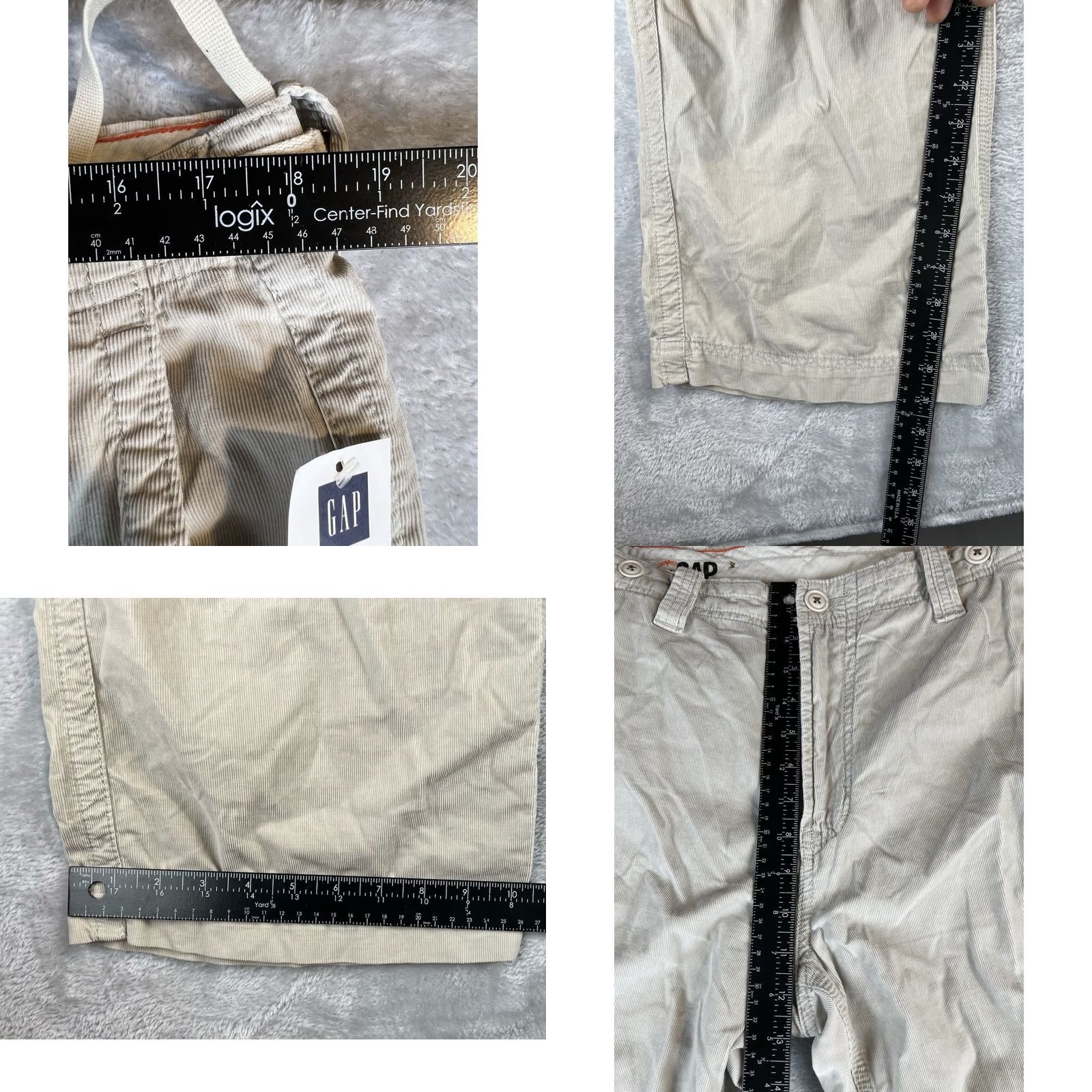 Gap VINTAGE Gap Corduroy Paratrooper Cargo Pants Mens 35x32 Cream White 90s Skater Cargo Pants Mens White Size US 35 - 8 Thumbnail
