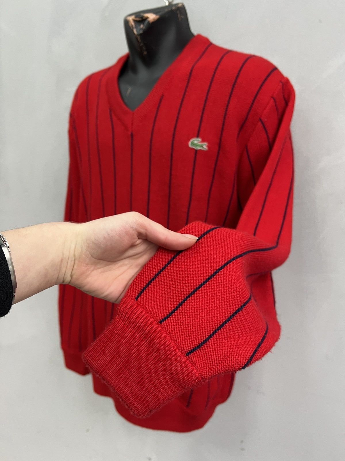 Lacoste Lacoste Chemise ripped V neck vintage sweater y2k Size US L / EU 52-54 / 3 - 4 Thumbnail