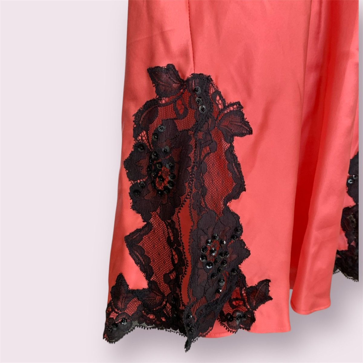 Vintage Silk Peach Chemise Slip Size M / US 6-8 / IT 42-44 - 3 Thumbnail