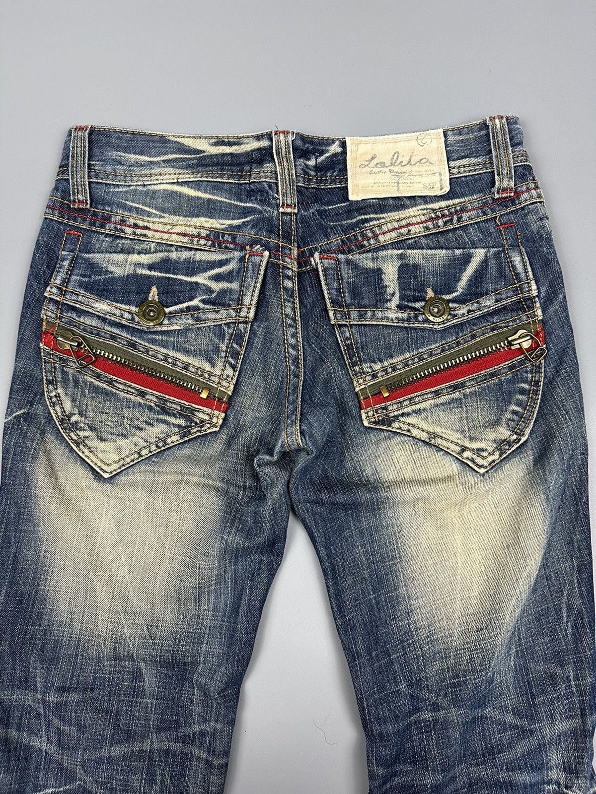 If Six Was Nine Distressed Yoshimoto Nara X Lolita Flare Zipper Jeans Size US 30 / EU 46 - 7 Thumbnail