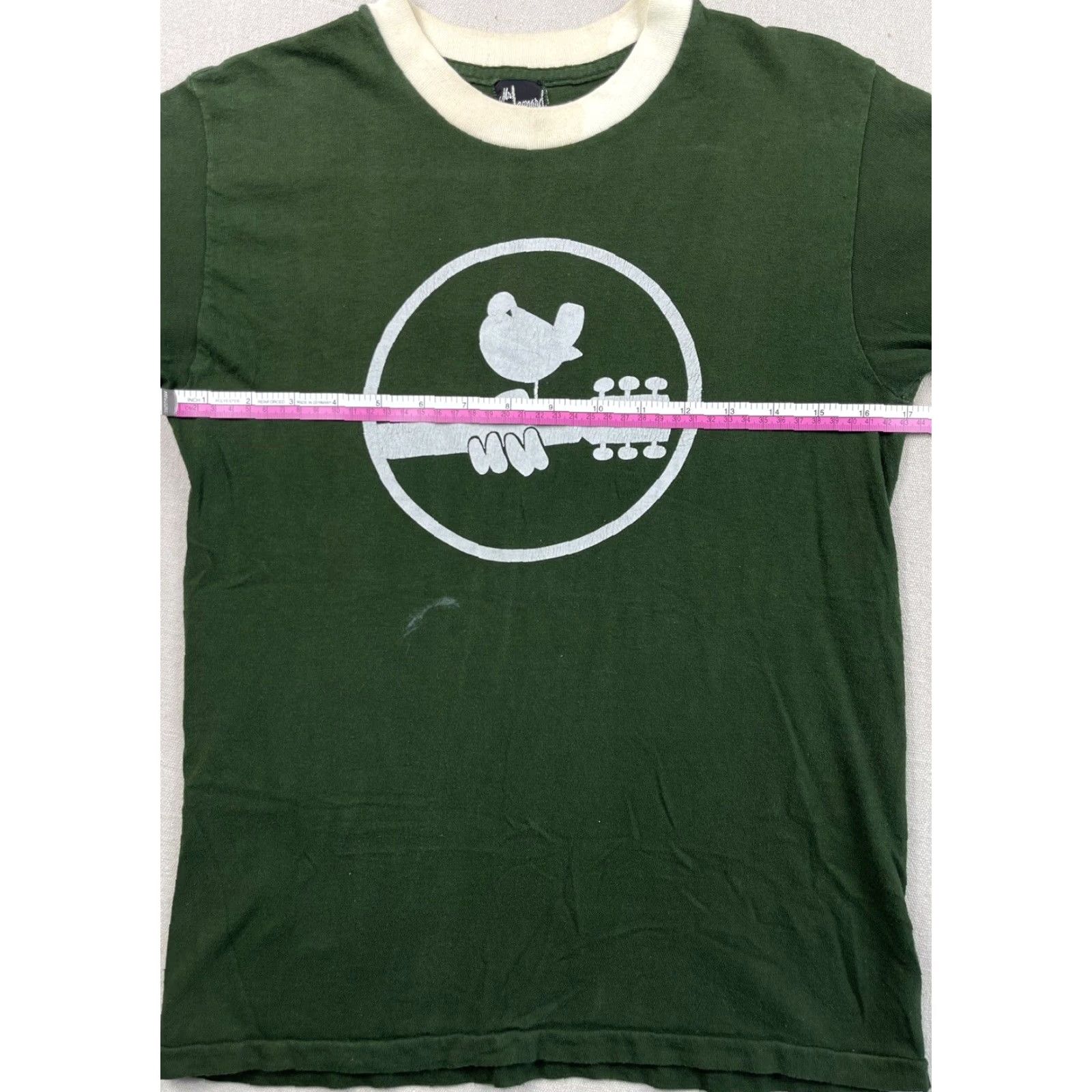Vintage VINTAGE Mr. Leonard Woodstock T Shirt Green 1960s Unisex Adult Short Sleeve S/M Graphic Tee 1960s Jimi Hendrix Grateful Dead Neil Young Mens Womens Size US S / EU 44-46 / 1 - 6 Thumbnail
