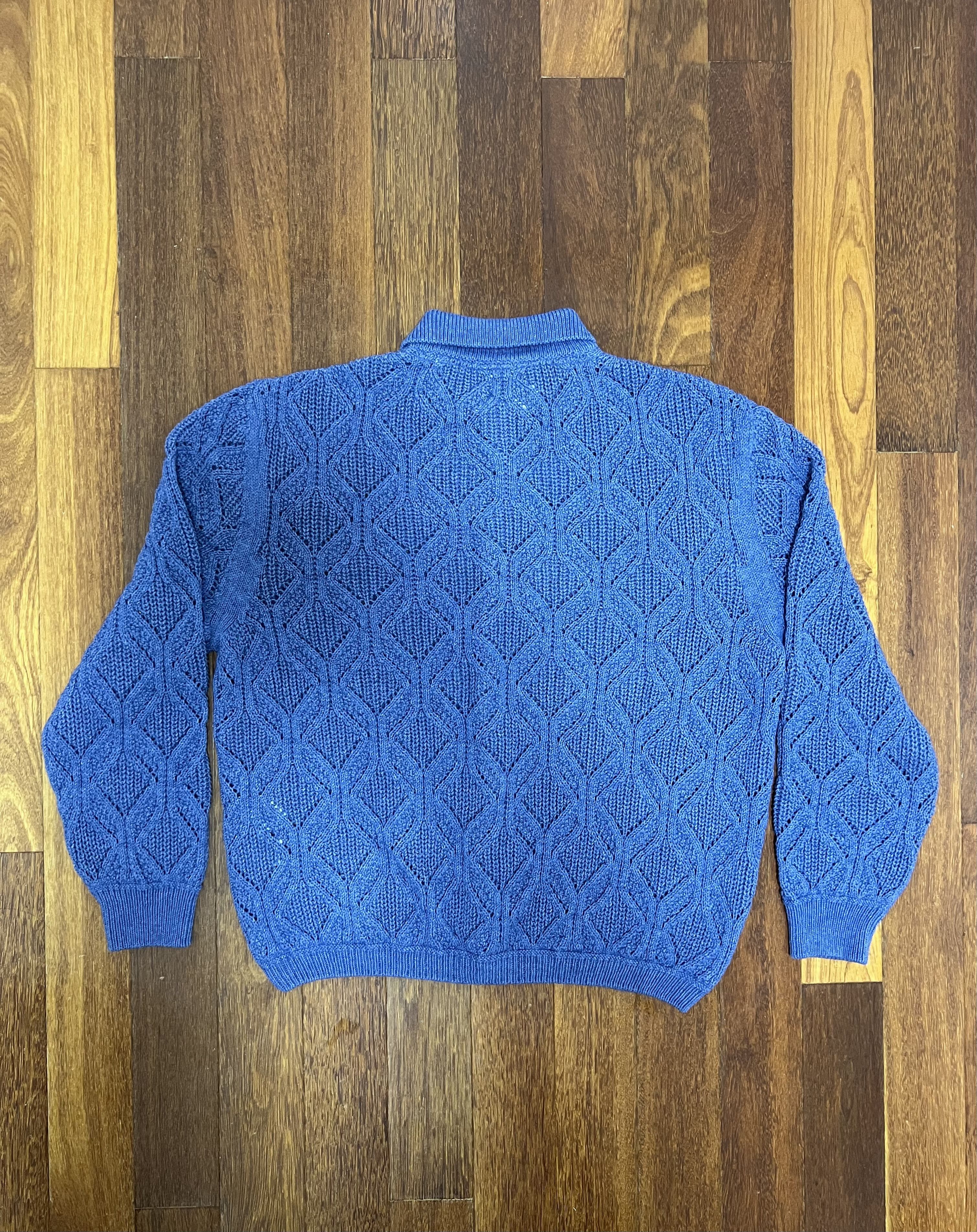 A Kind Of Guise 💚 AW23 A Kind Of Guise Per Knit Polo Jacket Blue Melange Size US L / EU 52-54 / 3 - 8 Thumbnail
