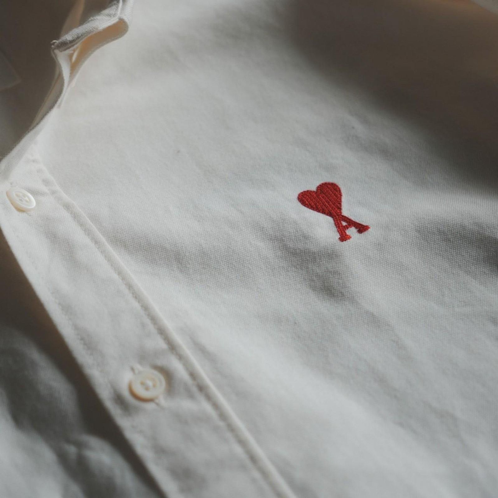 AMI AMI White Oxford Shirt (OCBD) Size US L / EU 52-54 / 3 - 4 Thumbnail