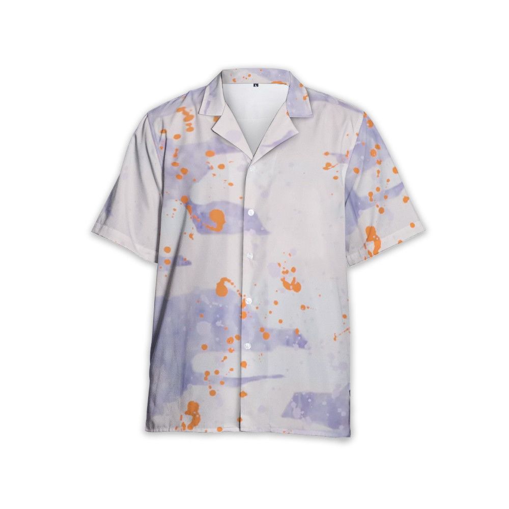 Designer Paint-Splatter Cotton Shirt Size US L / EU 52-54 / 3 - 3 Thumbnail