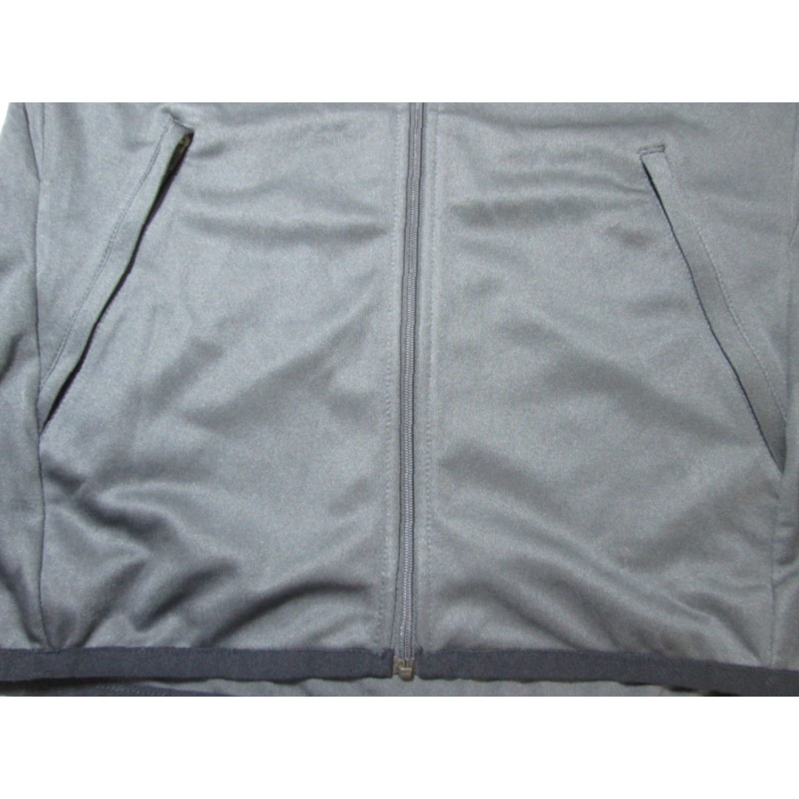 Nike Nike Womens Size S Track Jacket Dark Gray Solid Long Sleeve Zip Pockets Activewear Outerwear Size S / US 4 / IT 40 - 4 Thumbnail