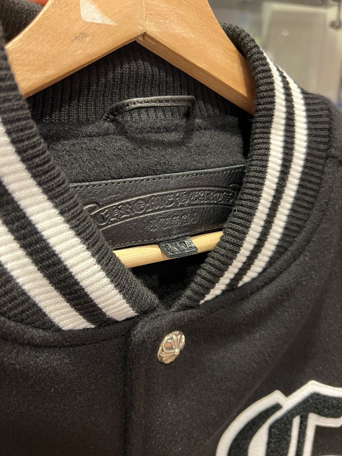 Chrome Hearts Chrome Hearts VIC Eagle Varsity Jacket Leather Cross Patch Size US XXL / EU 58 / 5 - 6 Thumbnail