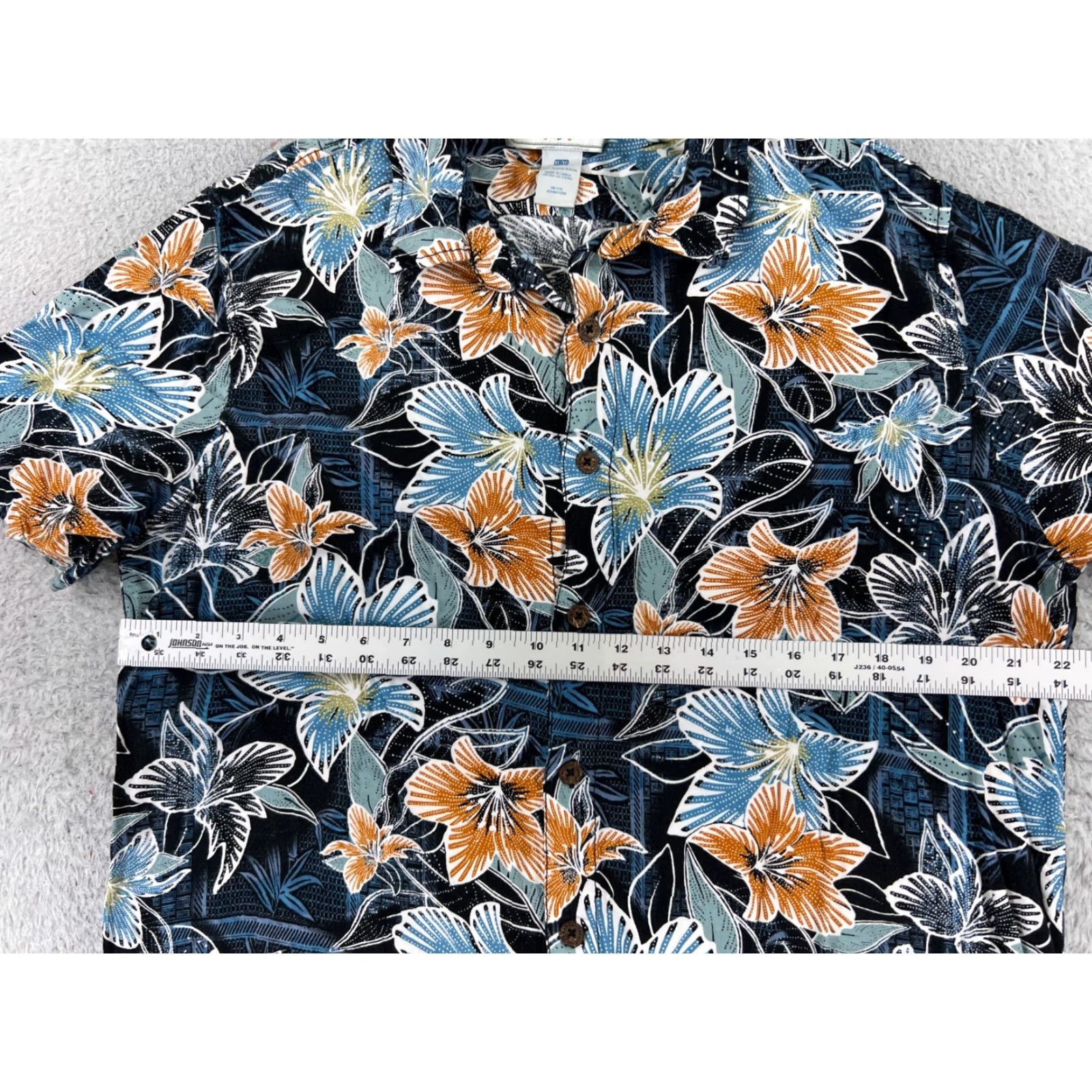 Vintage Margaritaville Shirt Mens XL Blue Floral 100% Rayon Hawaiian Button Up Size US XL / EU 56 / 4 - 7 Thumbnail