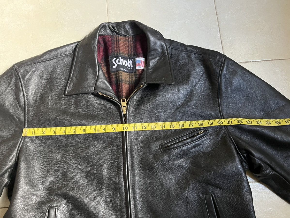 Schott Schott bomber jacket single rider leather jacket sz50, Y2k Size US M / EU 48-50 / 2 - 10 Thumbnail