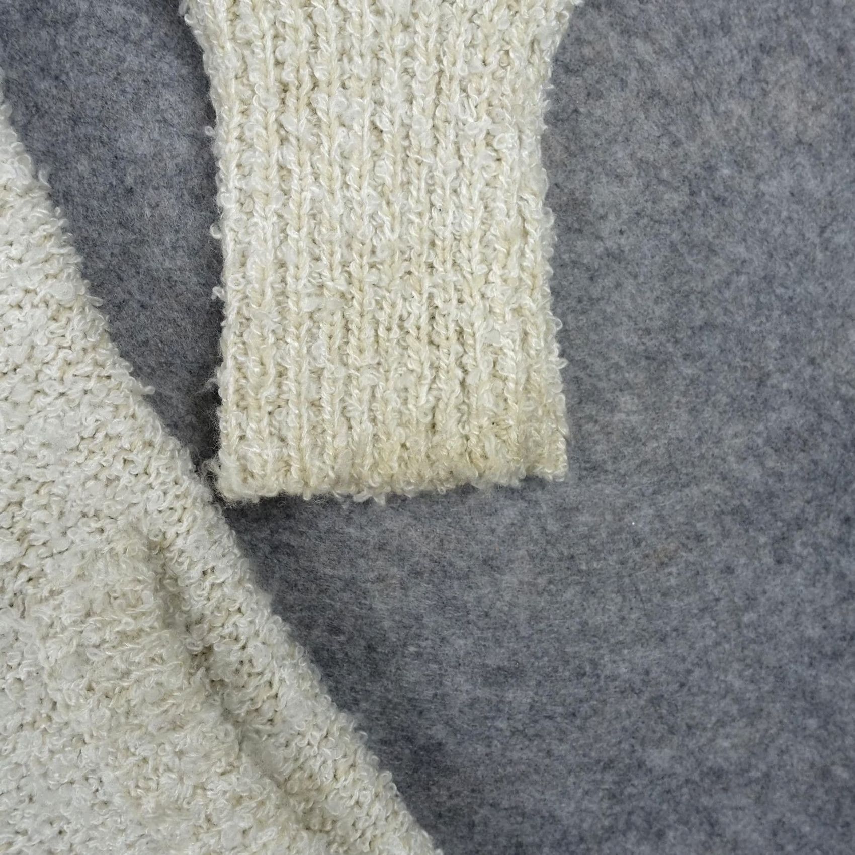 Paige VINTAGE Paige II Sweater Cardigan Womens Large White Chunky Knit Open Pockets Size L / US 10 / IT 46 - 7 Thumbnail
