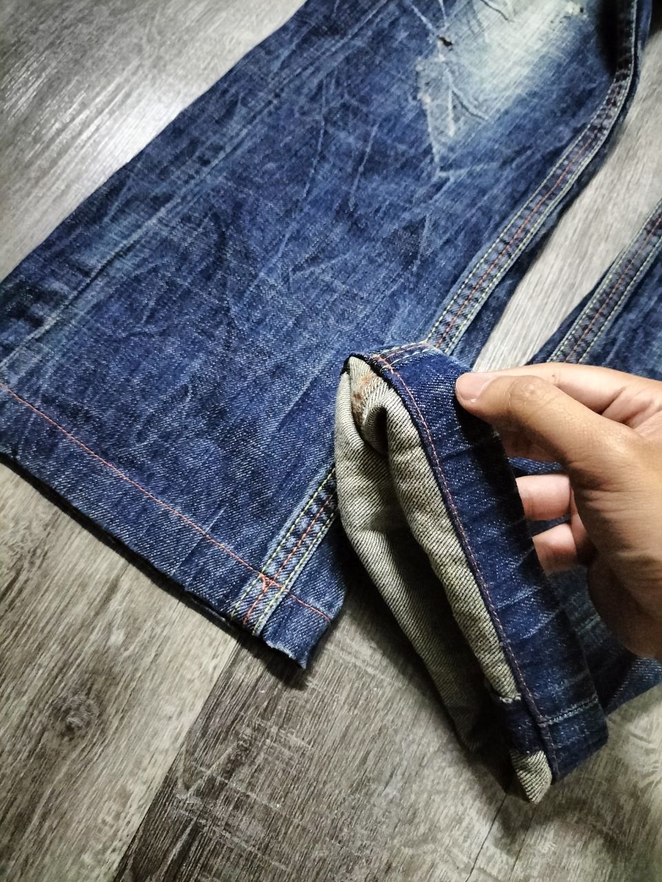 If Six Was Nine FLARE LOLITA Rare Faded distressed Jeans Size 28" / US 6 / IT 42 - 11 Thumbnail