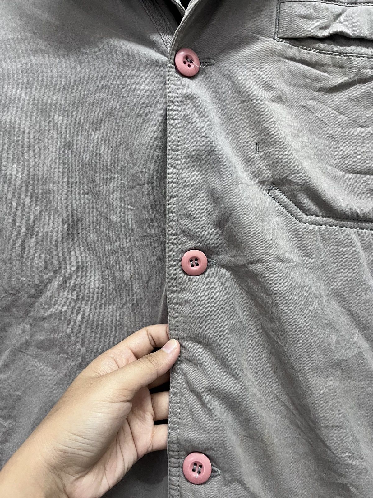 Stussy Stussy Japan TruckerJacket Vintage Wash in grey Size 36S - 6 Thumbnail
