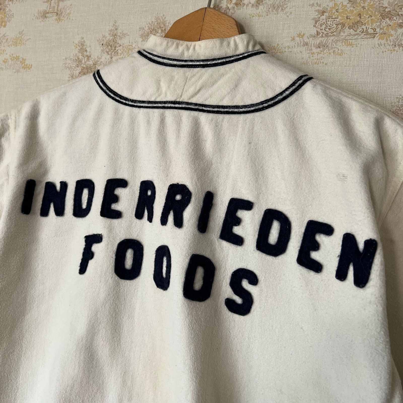 Vintage 1940s Inderrieden Foods Baseball Jersey | Pepperell | Size M Size US M / EU 48-50 / 2 - 15 Thumbnail