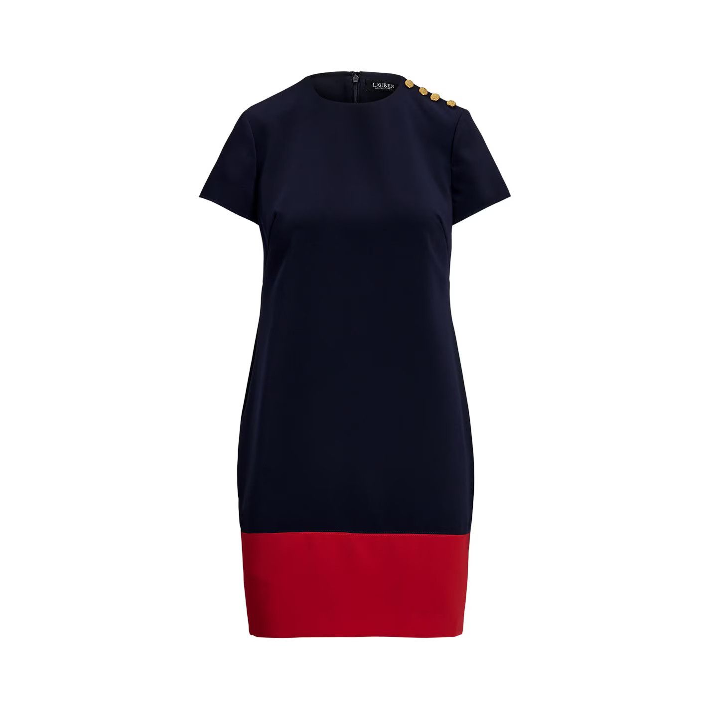 Lauren Ralph Lauren o1g2r1mq0825 Kusmae Dress in Navy/Red Size M / US 6-8 / IT 42-44 - 1 Thumbnail