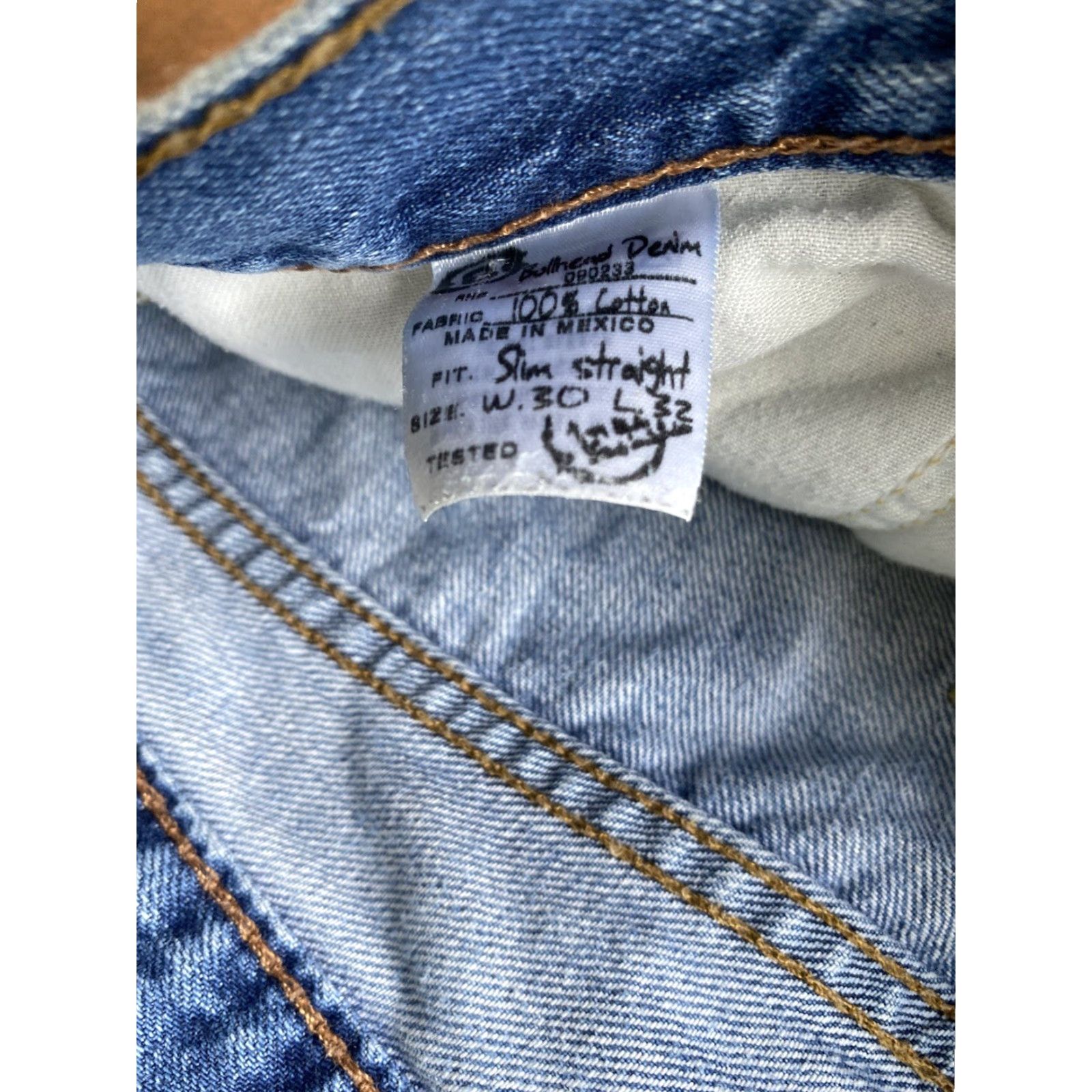 Vintage VINTAGE Bullhead Straight Leg Jeans Men 30x32 Blue 100% Cotton Distressed Grunge Emo 90s Hip Hop Size US 36 / EU 52 - 3 Thumbnail