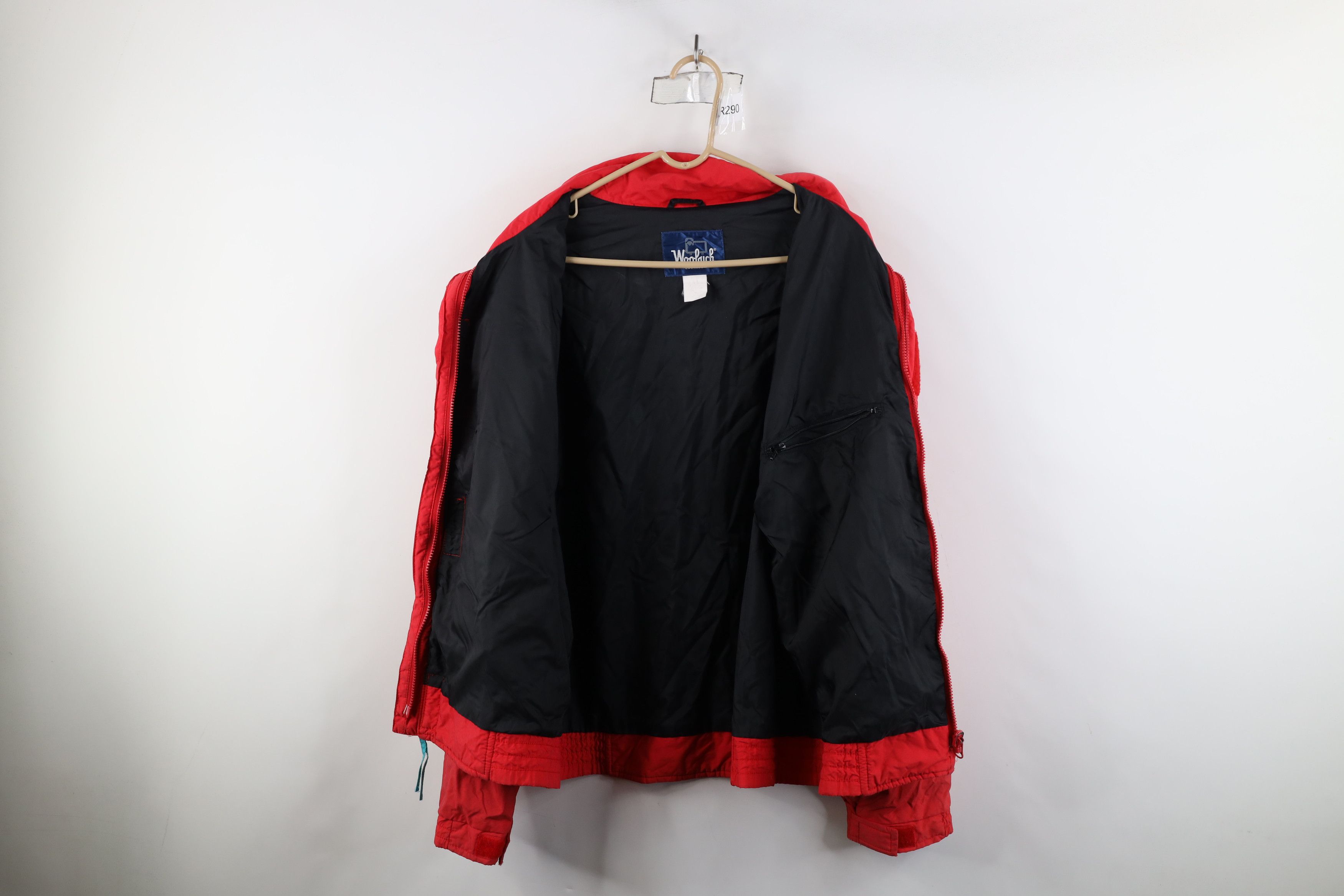 Vintage × Woolrich Woolen Mills Vintage 90s Woolrich Spell Out 2 In 1 Puffer Jacket Red Blue Size US XL / EU 56 / 4 - 10 Thumbnail