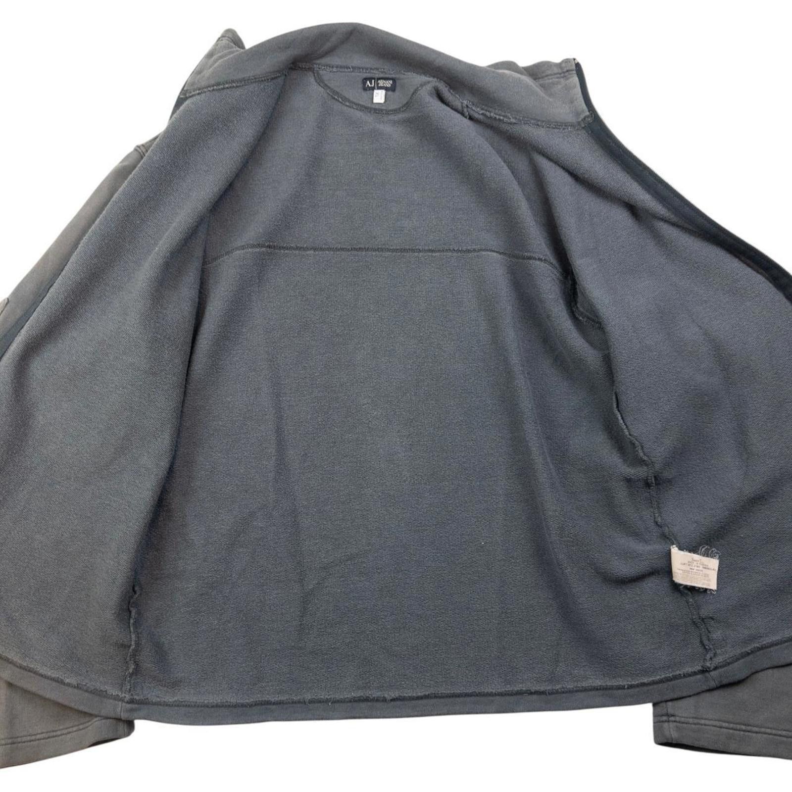 Designer Vintage Armani Jeans Zip Up Sweatshirt Size M Size US M / EU 48-50 / 2 - 4 Thumbnail