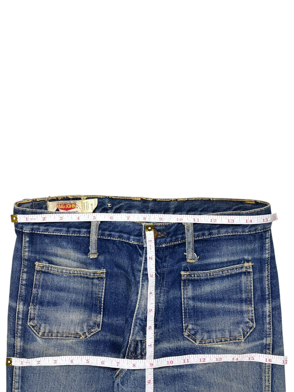Japanese Brand Vintage Japanese Brand Faded Blue Wash Bell Bottom Jeans Size 31" - 12 Thumbnail