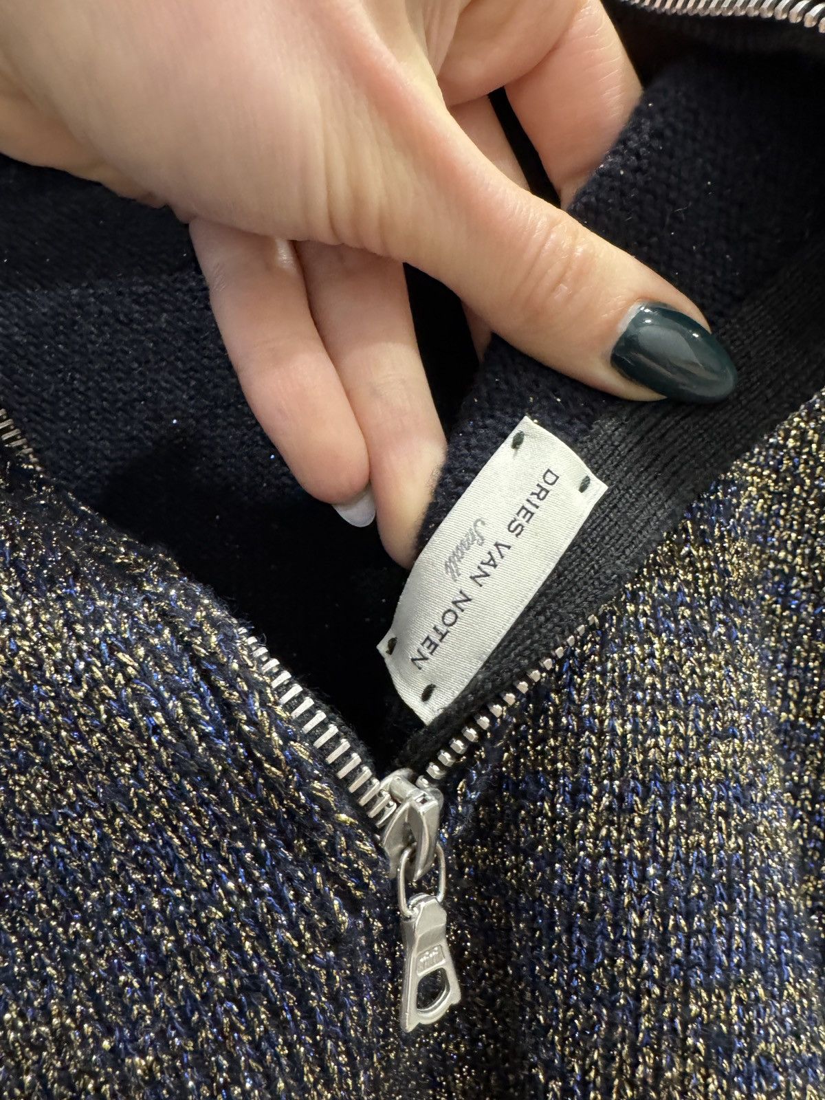 Dries Van Noten Dries Van Noten Wool-Blend Metallic Sweater Size US S / EU 44-46 / 1 - 9 Thumbnail