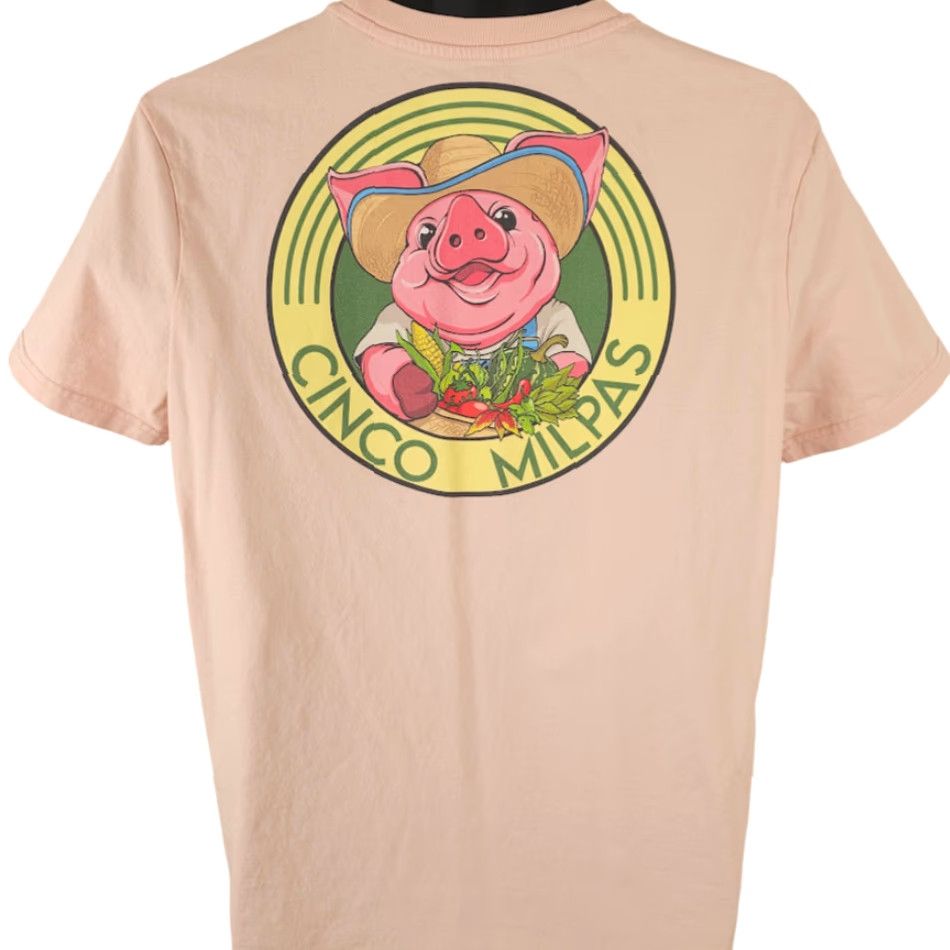 Vintage Cinco Milpas Pig T Shirt Mens Size Large Orange Farmer Farming Shirt Mens Grand Orange Size US L / EU 52-54 / 3 - 4 Thumbnail
