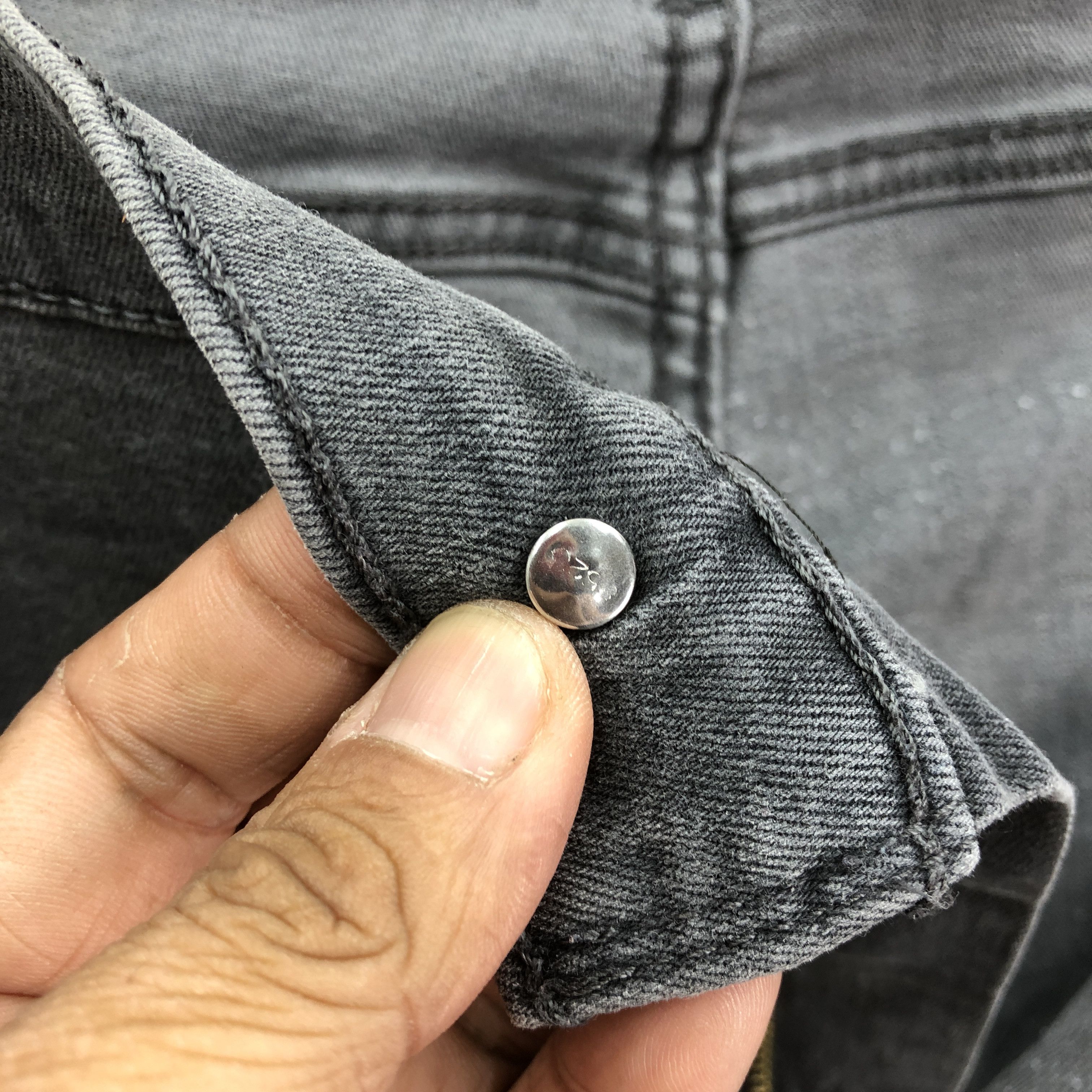 Levi's Vintage Levis 513 Faded Black Jeans Levi's Light Wash Denim Size US 42 / EU 58 - 7 Thumbnail