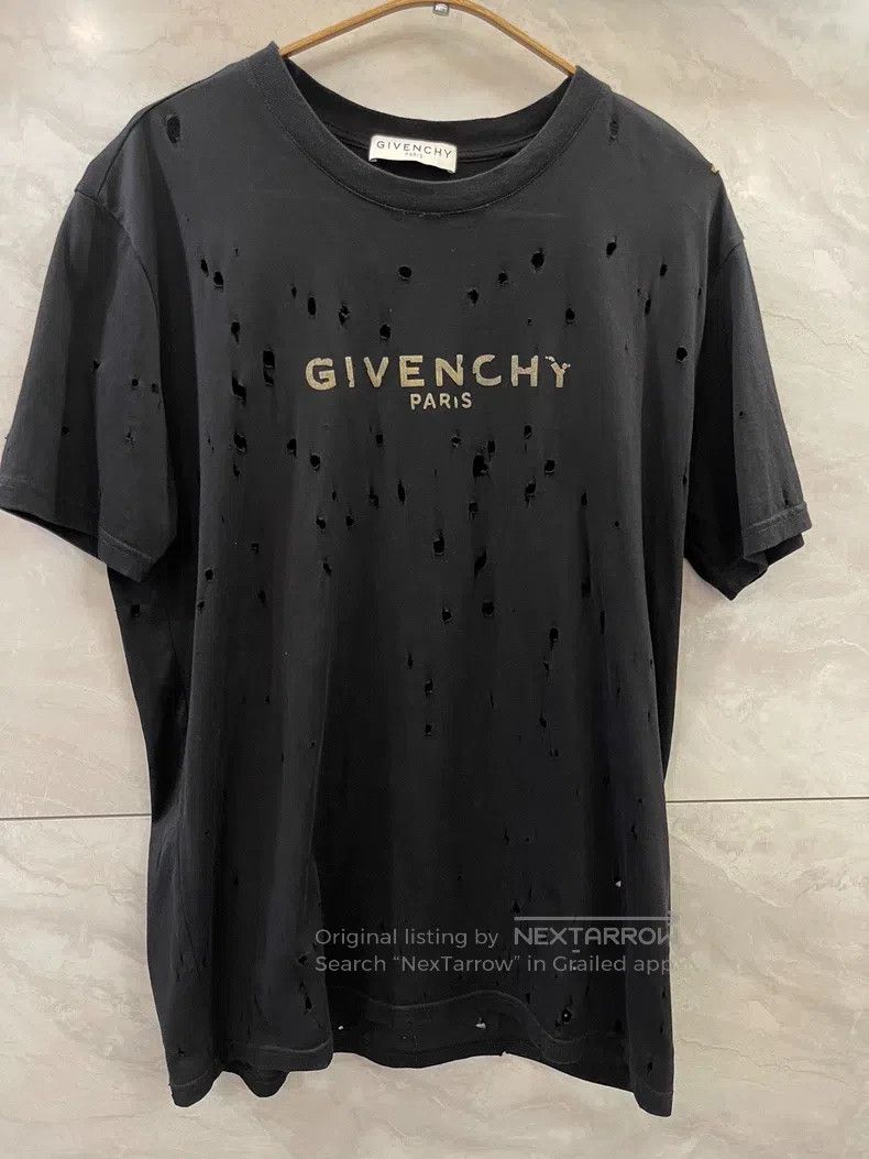 Givenchy Givenchy Golden Destroyed Short Sleeve Size US S / EU 44-46 / 1 - 1 Thumbnail