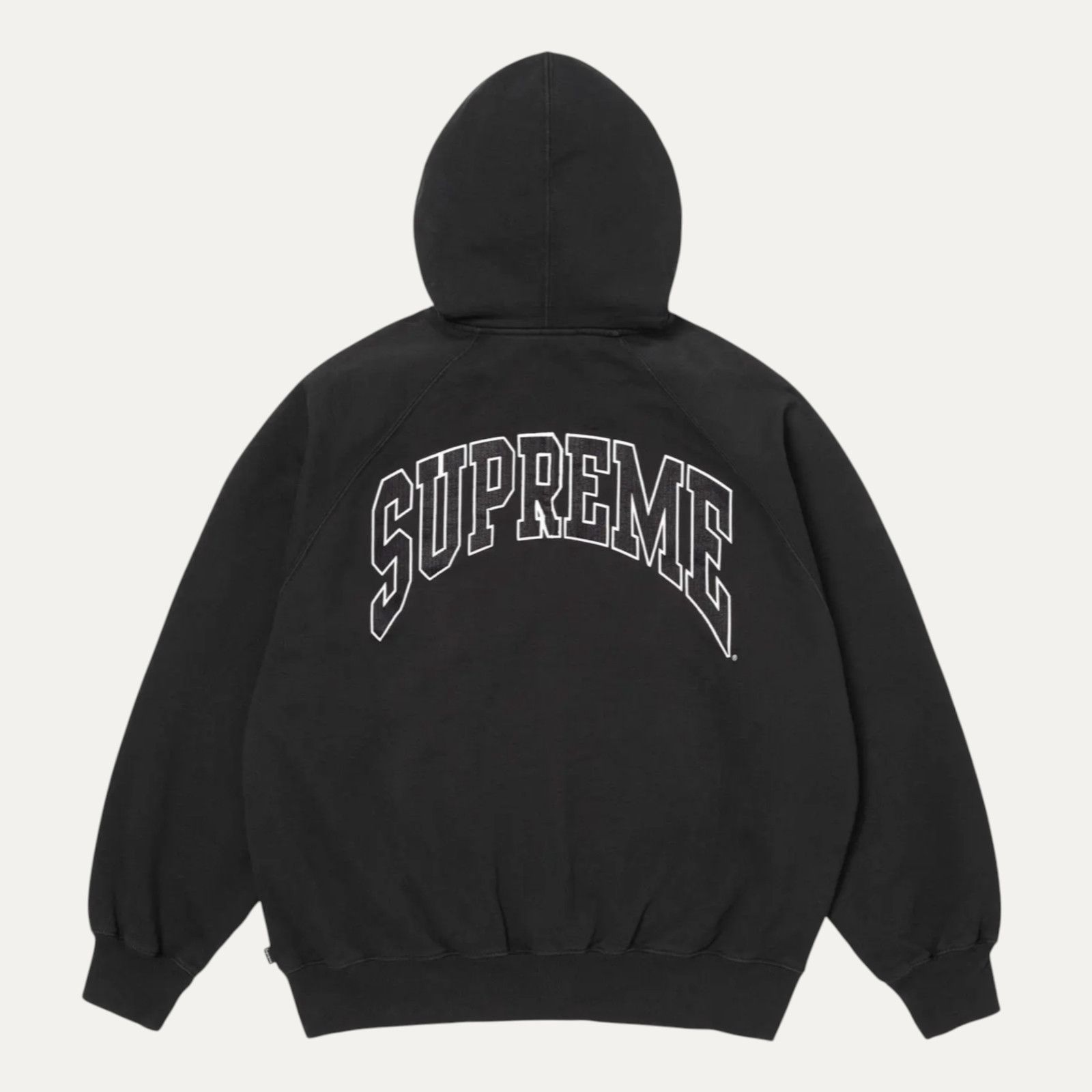 Supreme Supreme Cracked Raglan Black Hoodie Size US XXL / EU 58 / 5 - 2 Thumbnail
