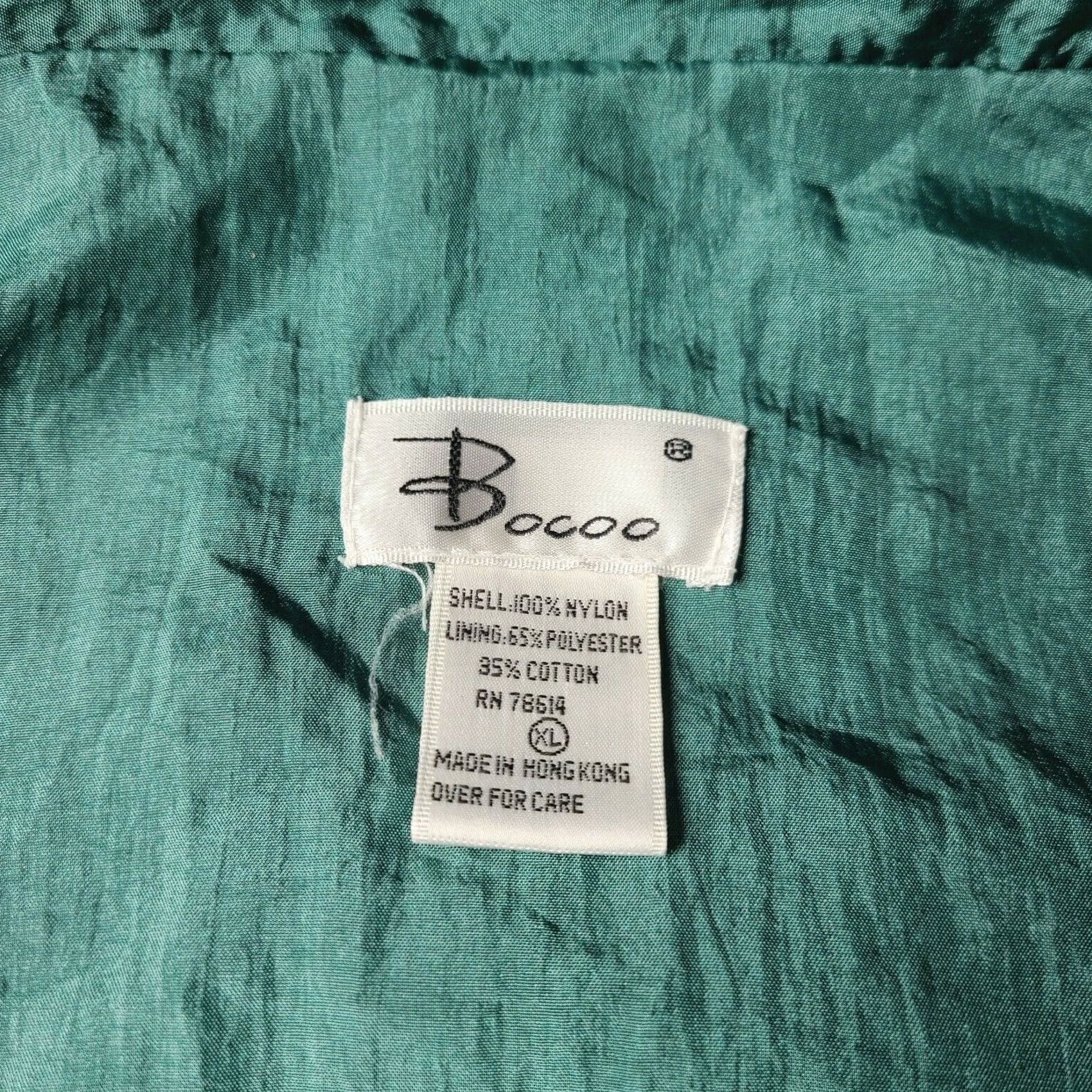Etro VINTAGE Bocoo Windbreaker Full Zip Track Jacket Womens Size XL Lined Retro Green Size XL / US 12-14 / IT 48-50 - 4 Thumbnail