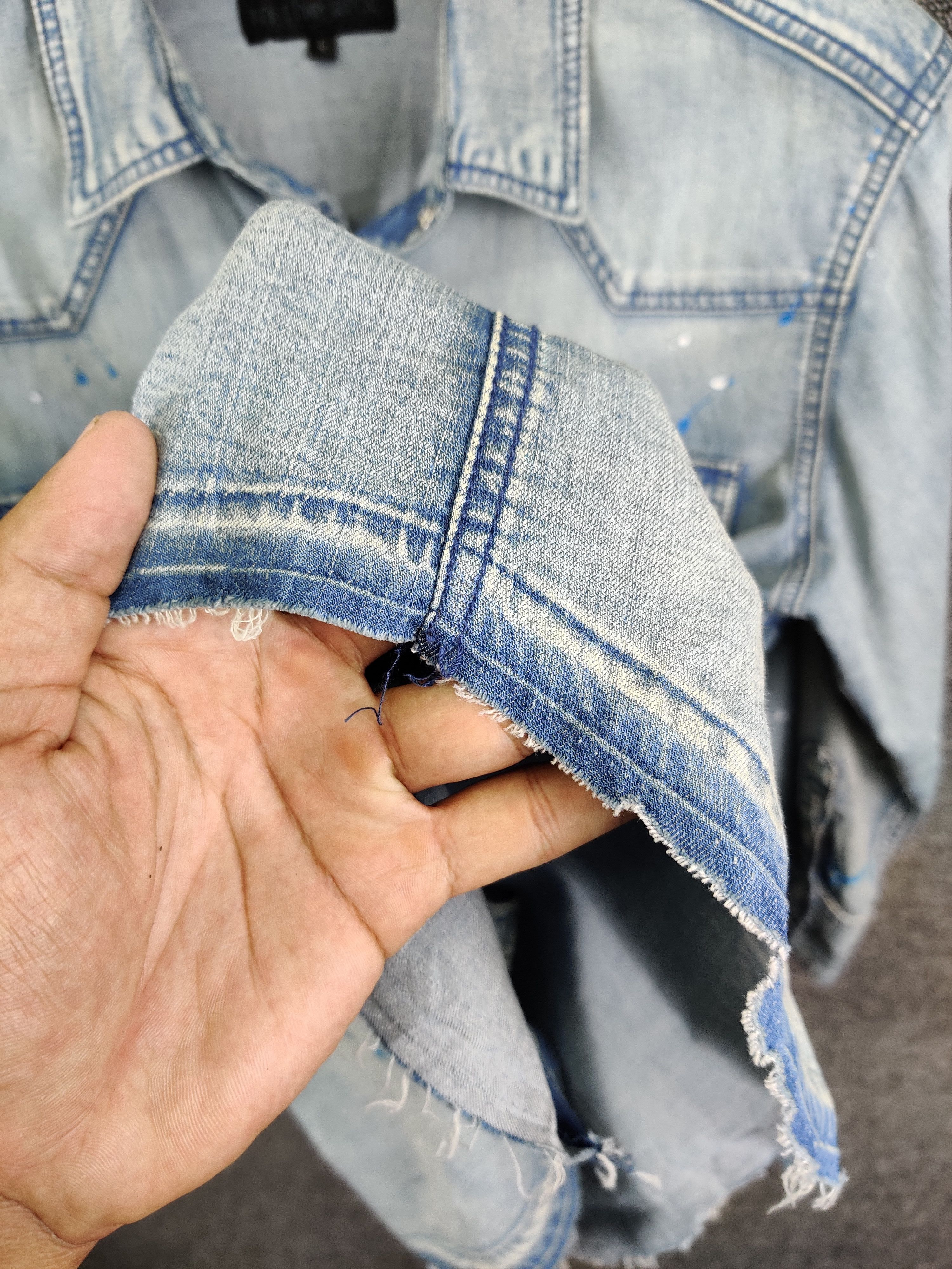In The Attic Vintage In The Attic Paint Denim Button Ups Shirt Size US L / EU 52-54 / 3 - 8 Thumbnail