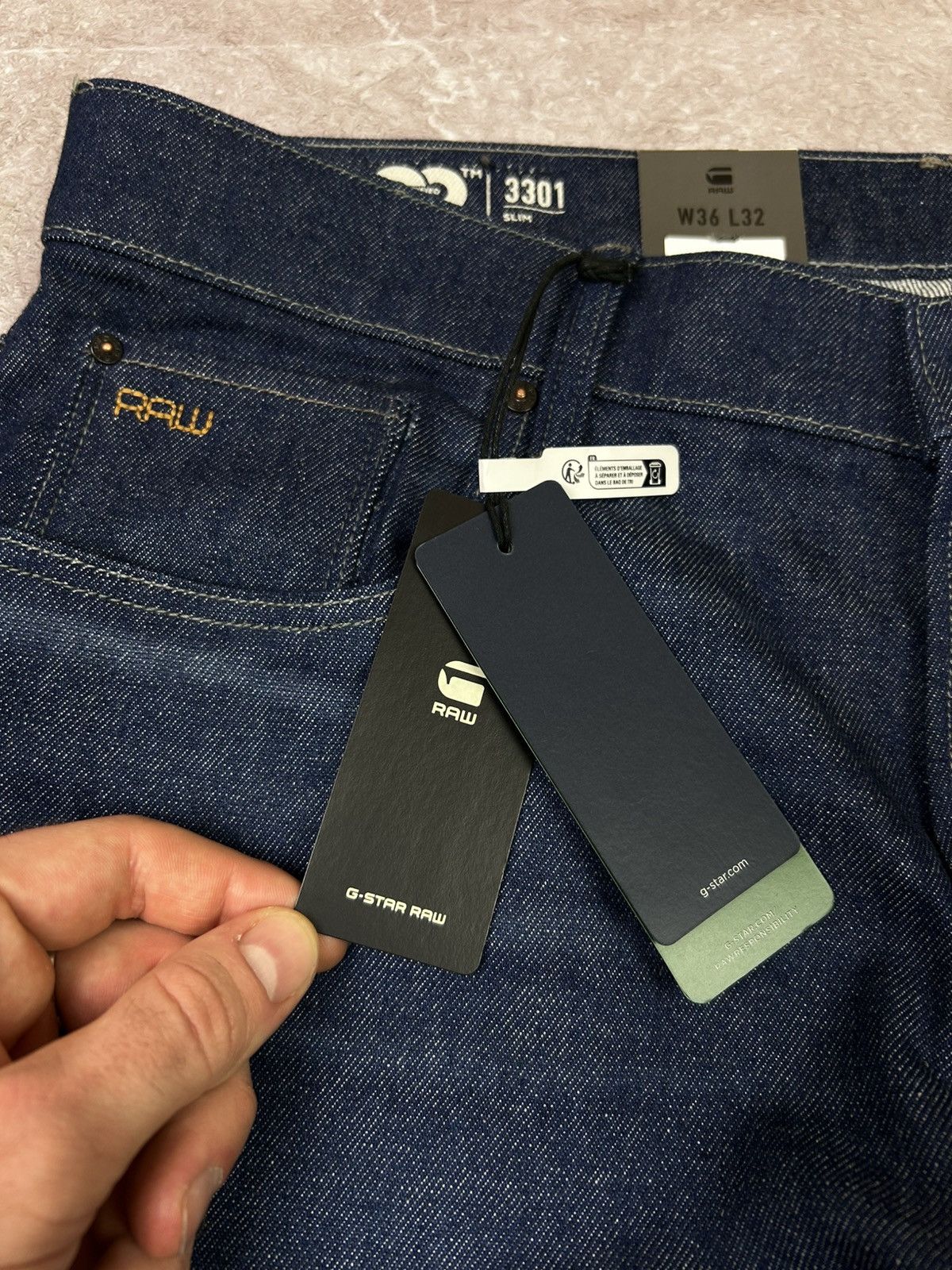 G-Star × Vintage G-Star Raw Jeans New Size 36/32 Size US 36 / EU 52 - 8 Thumbnail