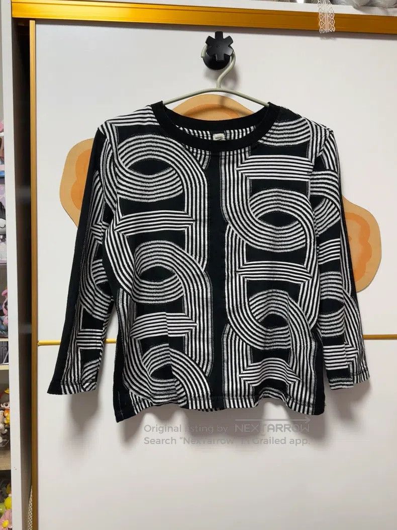 Hermes Hermes Black and white striped knitted sweater Size XS / US 0-2 / IT 36-38 - 2 Thumbnail