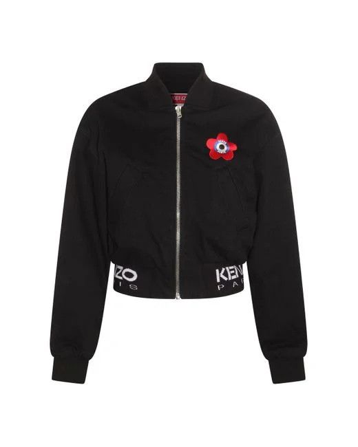 Kenzo o1s22i1n0724 Target Cropped Bomber Jacket in Black Size M / US 6-8 / IT 42-44 - 1 Thumbnail