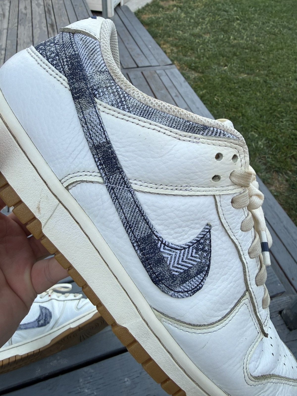 Nike Nike Dunk Low Washed Denim Size US 11.5 / EU 44-45 - 9 Thumbnail