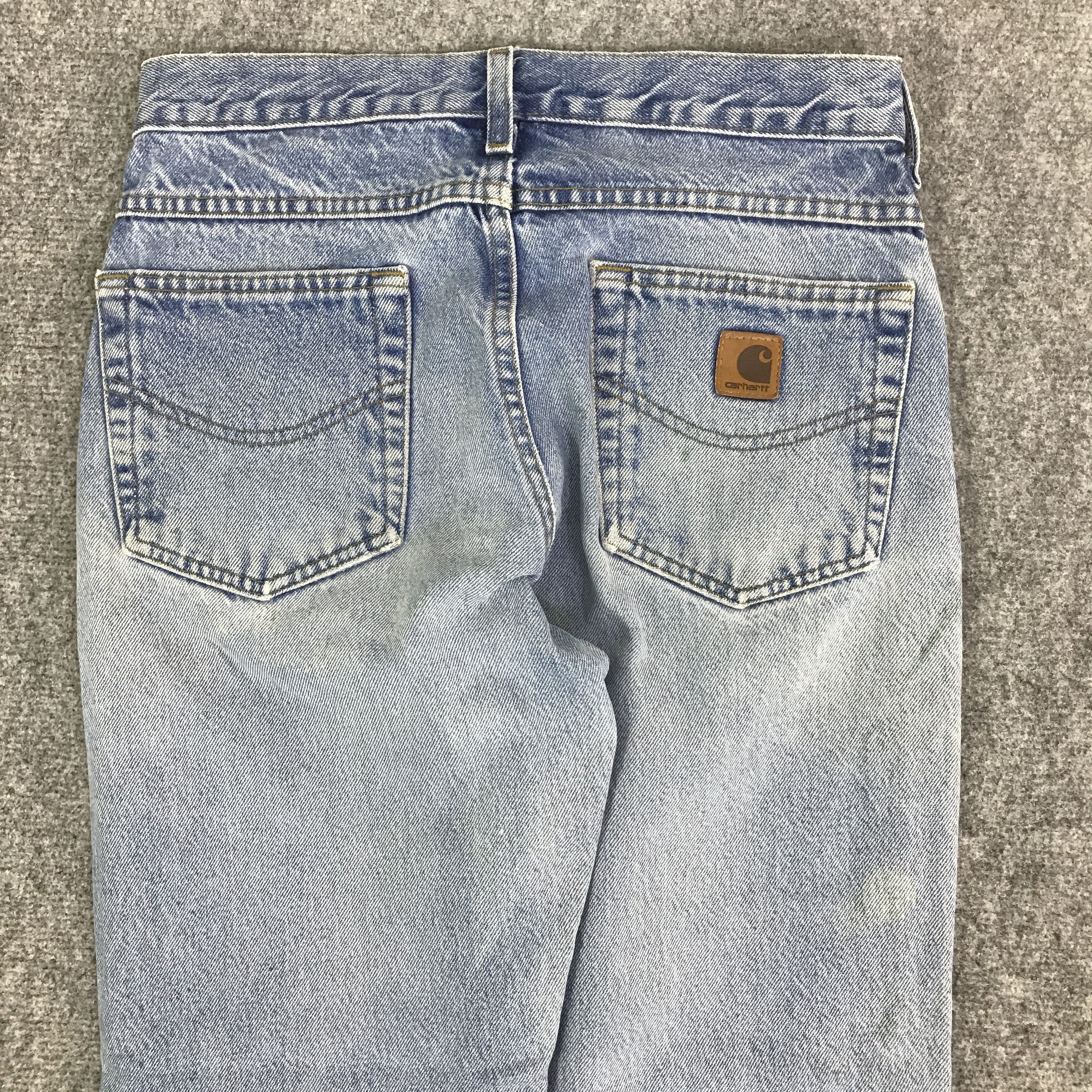 Carhartt CARHARTT DISTRESSED FADED DENIM PANTS K118B7 Size US 29 - 5 Thumbnail