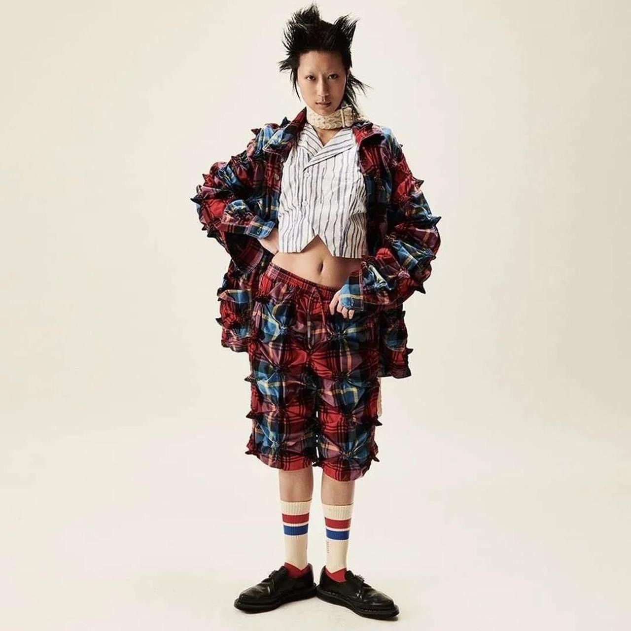 Charles Jeffrey LOVERBOY Charles Jeffrey Loverboy Tartan Blue and Red Shorts Size US 28 / EU 44 - 3 Thumbnail