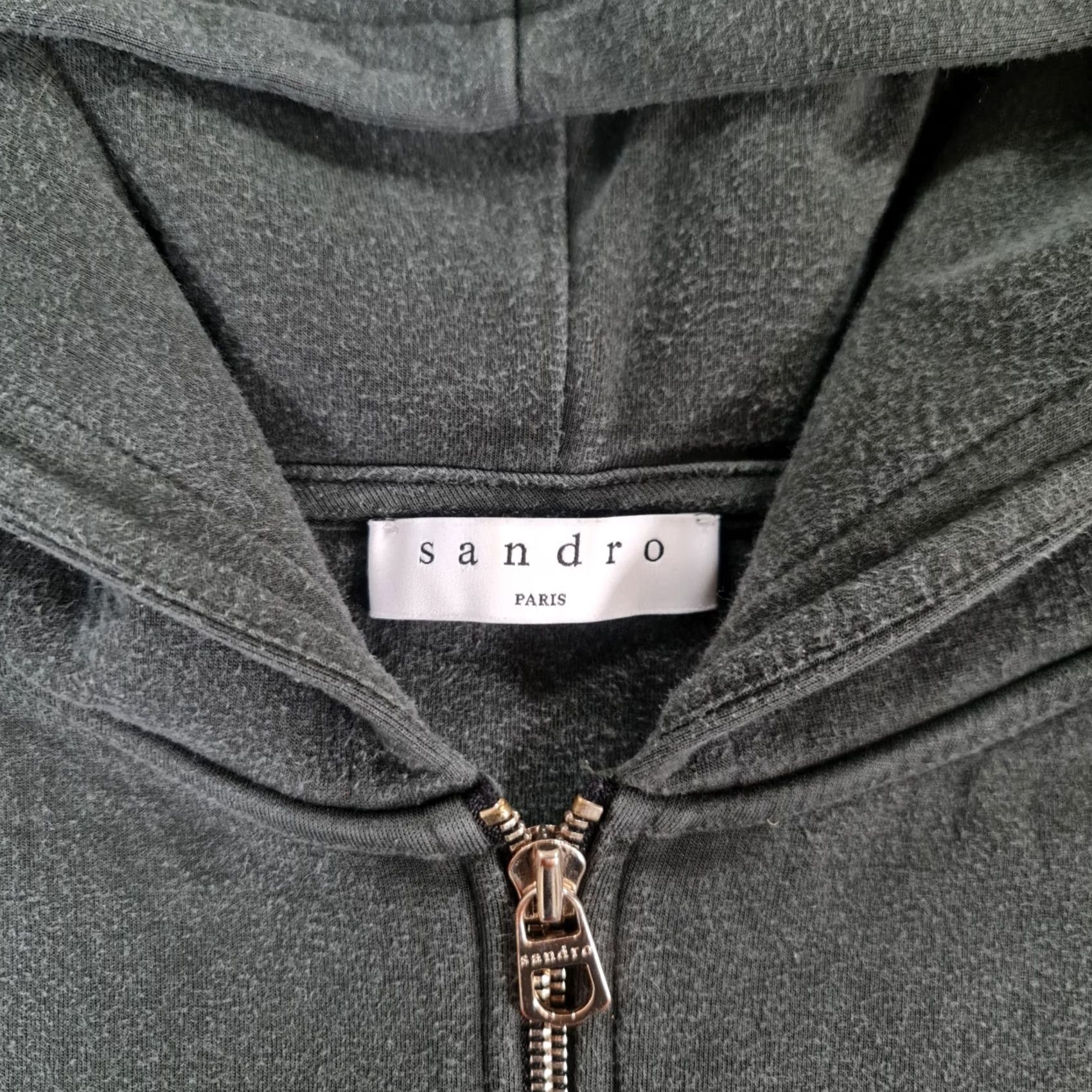 Sandro Sandro Paris Womens Hoodie Green Medium Full Zip Sandro Paris Hoodie Green M Full Zip Womens Size M / US 6-8 / IT 42-44 - 3 Thumbnail