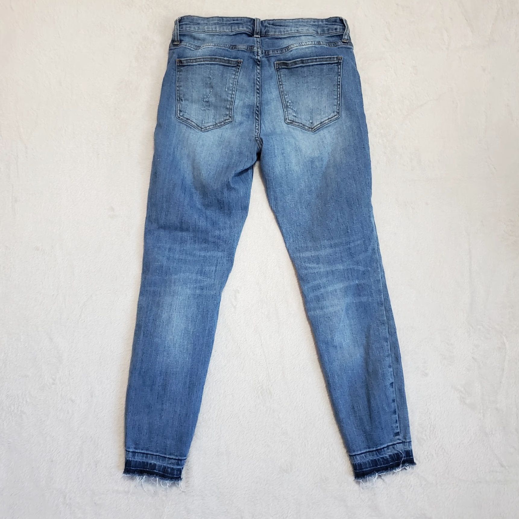 Pistola PISTOLA Jeans Women 29 Blue Mid Rise Tapered Ankle Distressed Released Hem Denim Size 29" - 2 Thumbnail