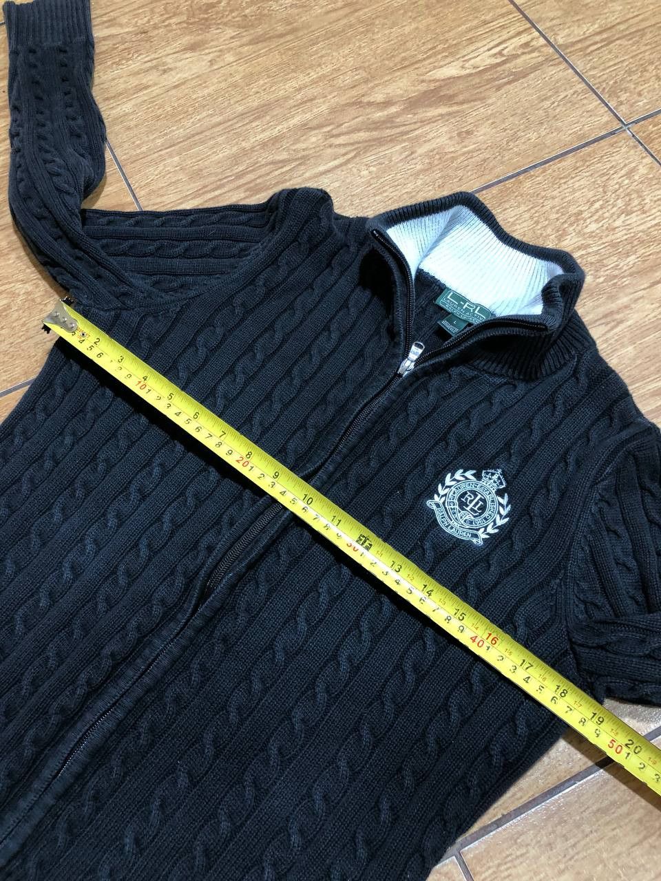 Polo Ralph Lauren Lauren Ralph Lauren Navy Cable Cardigan Sweater Size L / US 10 / IT 46 - 9 Thumbnail