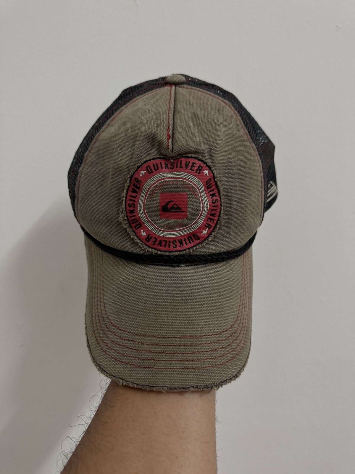 Quiksilver × Vintage Vintage Distressed Quiksilver Trucker Hat Cap Size ONE SIZE - 2 Thumbnail