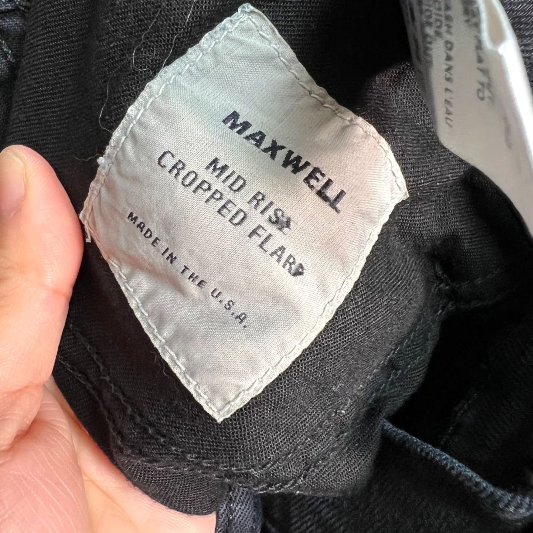 Vintage Baldwin Maxwell Jeans Womens 30 Mid Rise Cropped Flare Black Made In USA Size 30" / US 8 / IT 44 - 4 Thumbnail