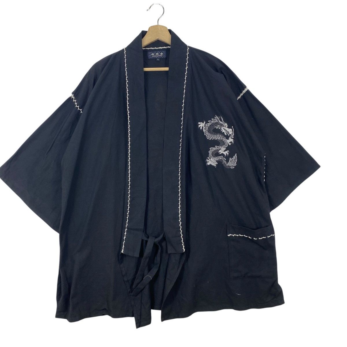 Vintage Vintage KIRAKUMONO KIMNONO HAORI DRAGON Japanese Embroide Size US XXL / EU 58 / 5 - 4 Thumbnail