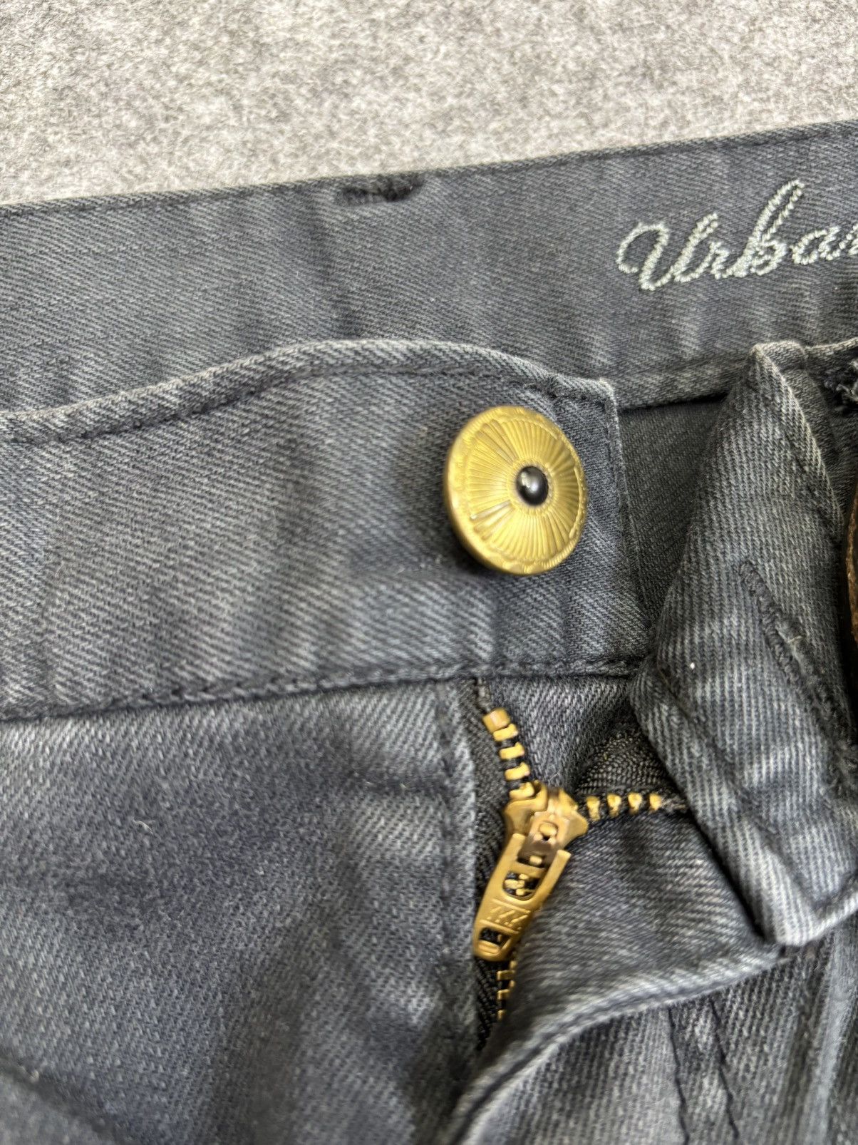 Japanese Brand 💥Flare💥 Urban Craft Black Wash Minimalist Denim F828 Size US 33 - 11 Thumbnail