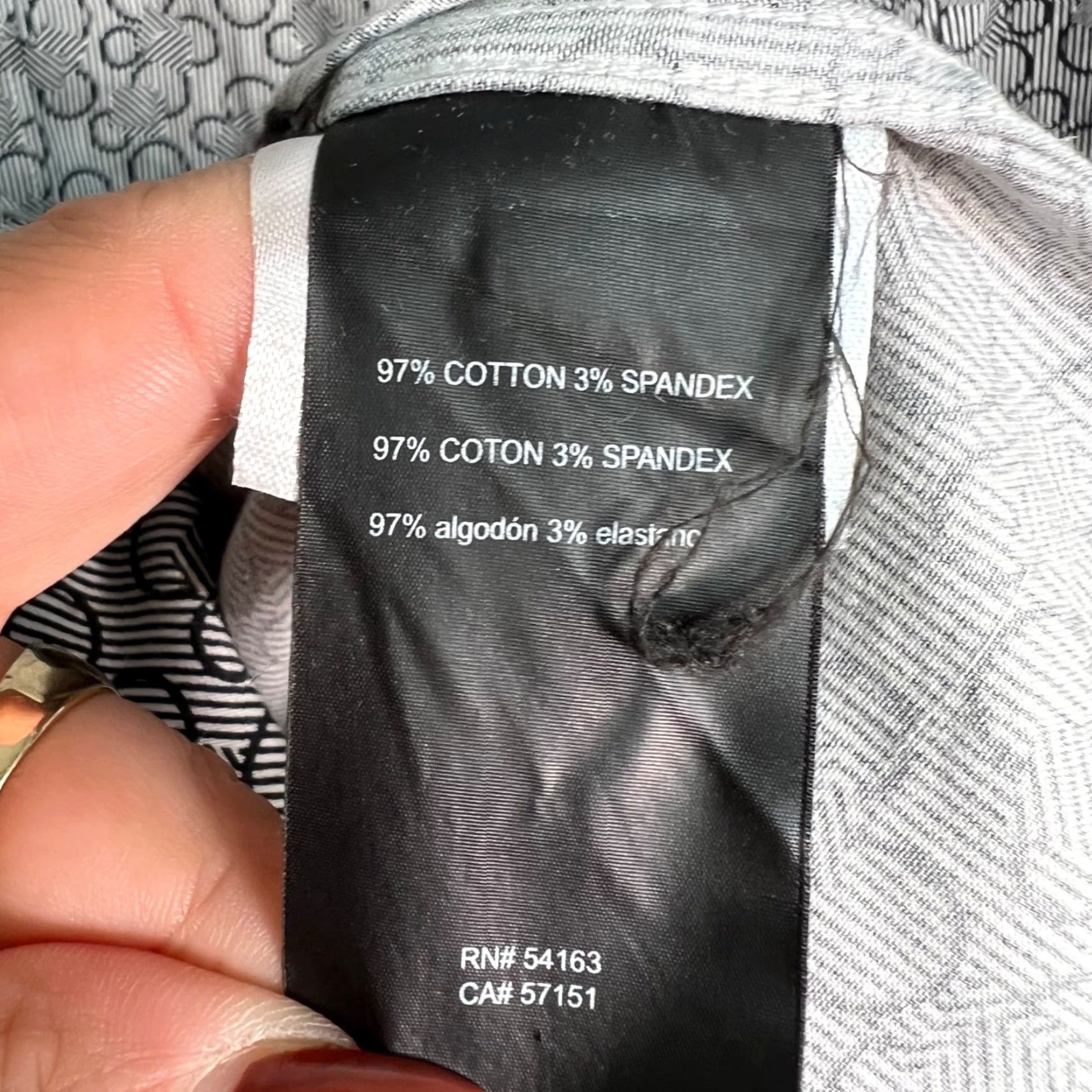 Karl Lagerfeld Karl Lagerfeld Paris Mens Small Button-Up Shirt Black & White Geometric Size US S / EU 44-46 / 1 - 4 Thumbnail