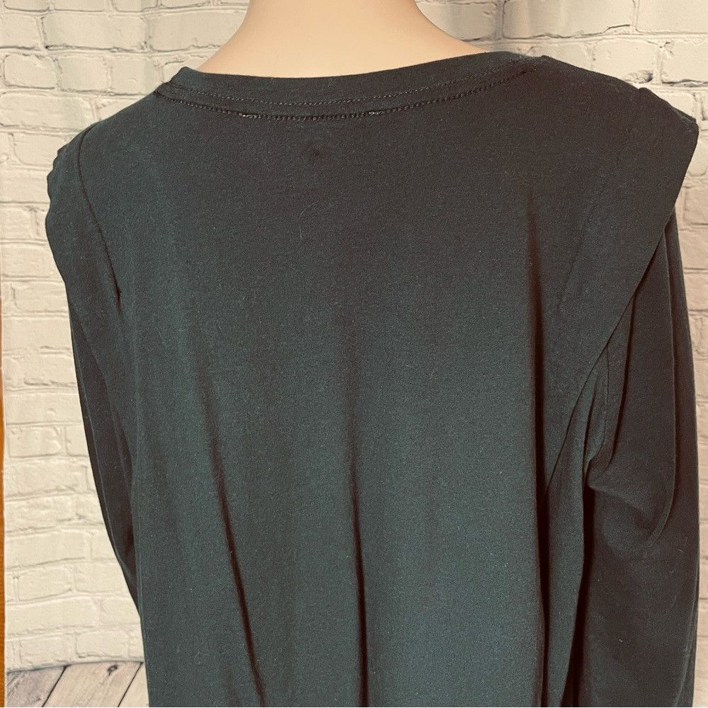 Free People New Free People Beach Black Cotton Long Sleeve T-Shirt Tuni Size M / US 6-8 / IT 42-44 - 8 Thumbnail