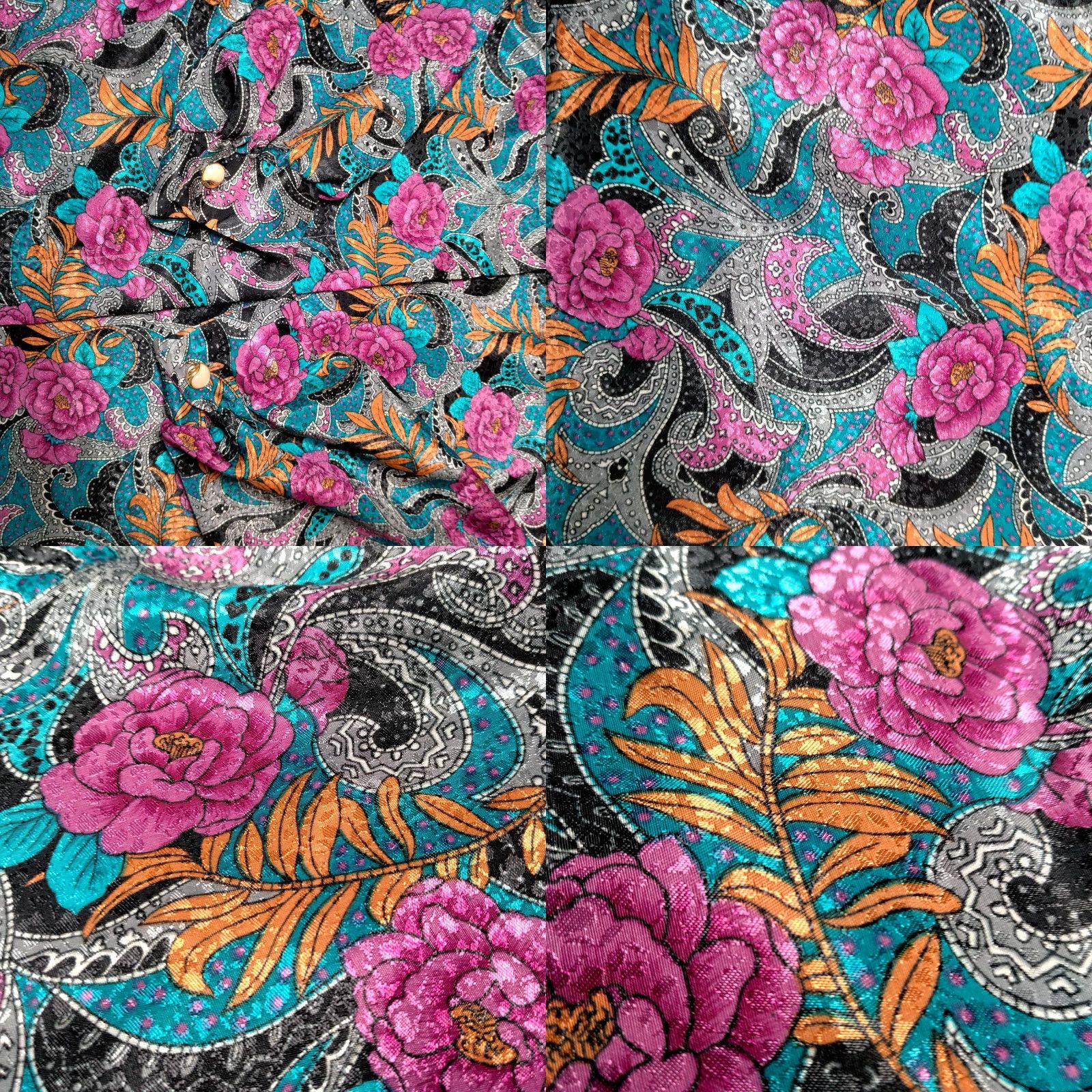 Vintage VINTAGE Cricket Lane Blouse Large Floral Satin Long Sleeve Grannycore Secretary Women Size L / US 10 / IT 46 - 9 Thumbnail