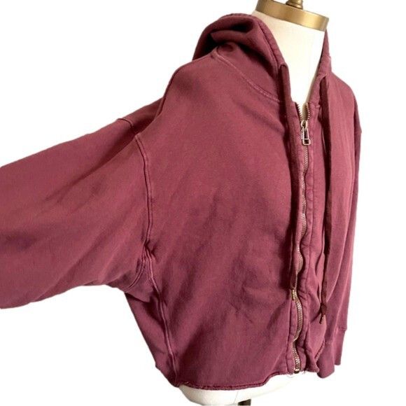 Sundry Sundry Red Peace And Love Cropped Hoodie - M/L 🇺🇸 Size L / US 10 / IT 46 - 7 Thumbnail