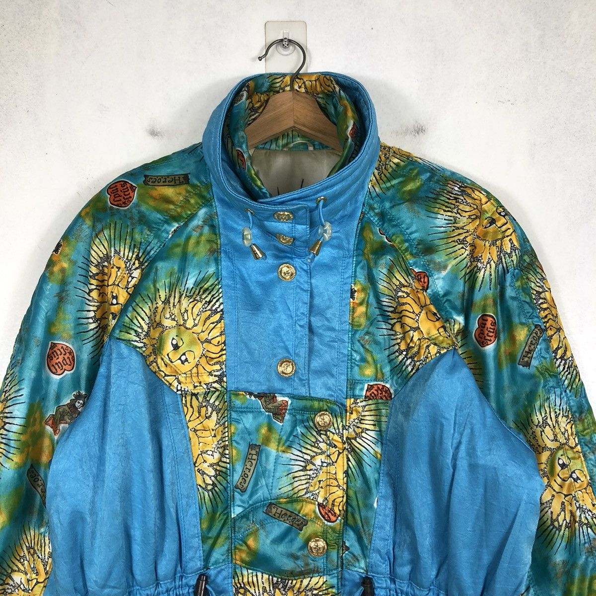 Japanese Brand 📌VINTAGE BOMBER JACKET SKI WINTER LAFONT ITALY FULL PRINT Size US L / EU 52-54 / 3 - 4 Thumbnail