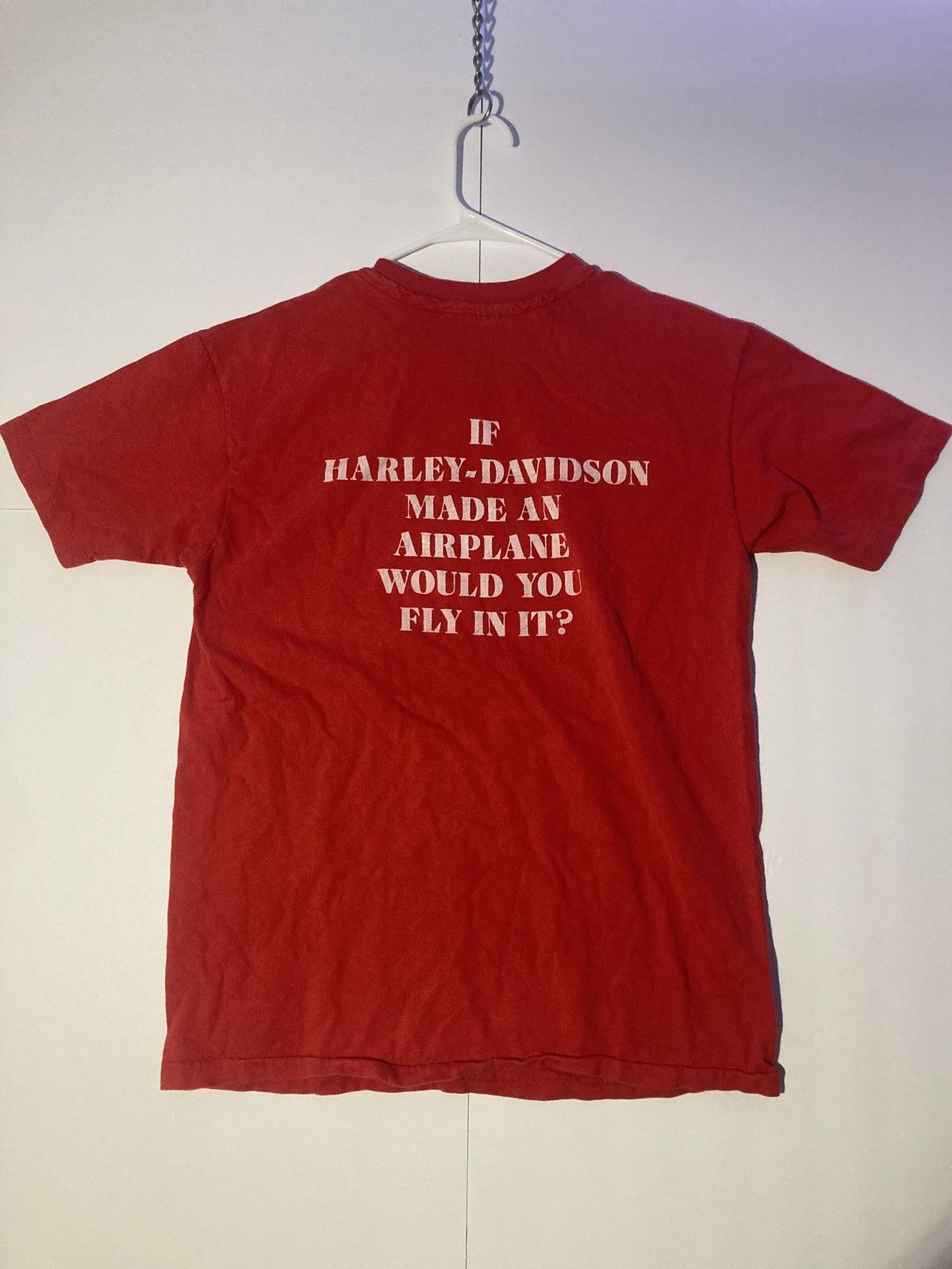 Harley Davidson × Vintage Vintage 80’s Harley Davidson Plane Tee Size US M / EU 48-50 / 2 - 1 Thumbnail