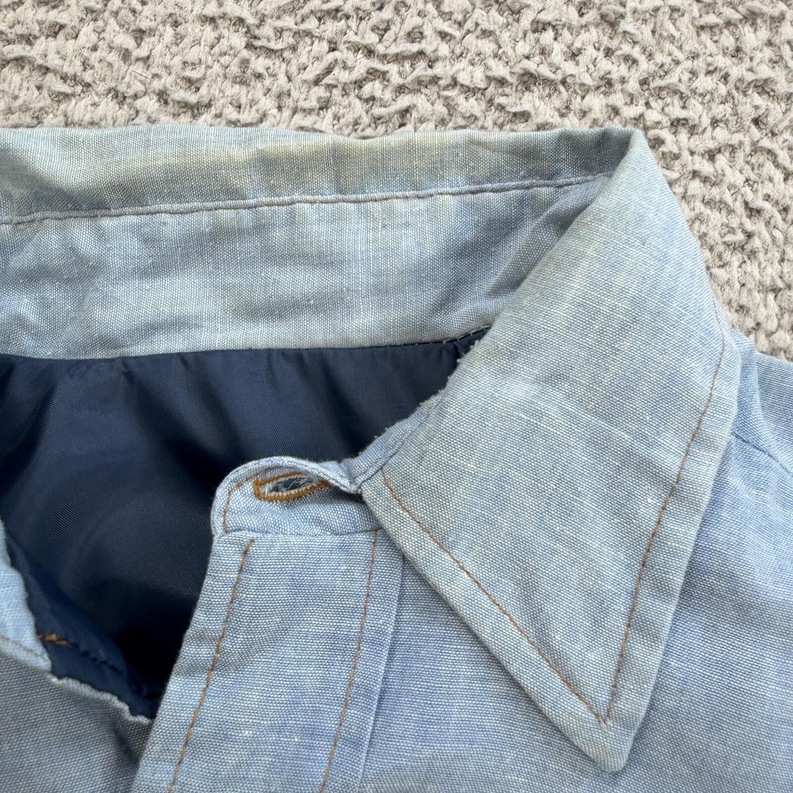 Wrangler Vintage Wrangler Lined Chambray Work Shirt Jacket Light Blue Size US L / EU 52-54 / 3 - 7 Thumbnail