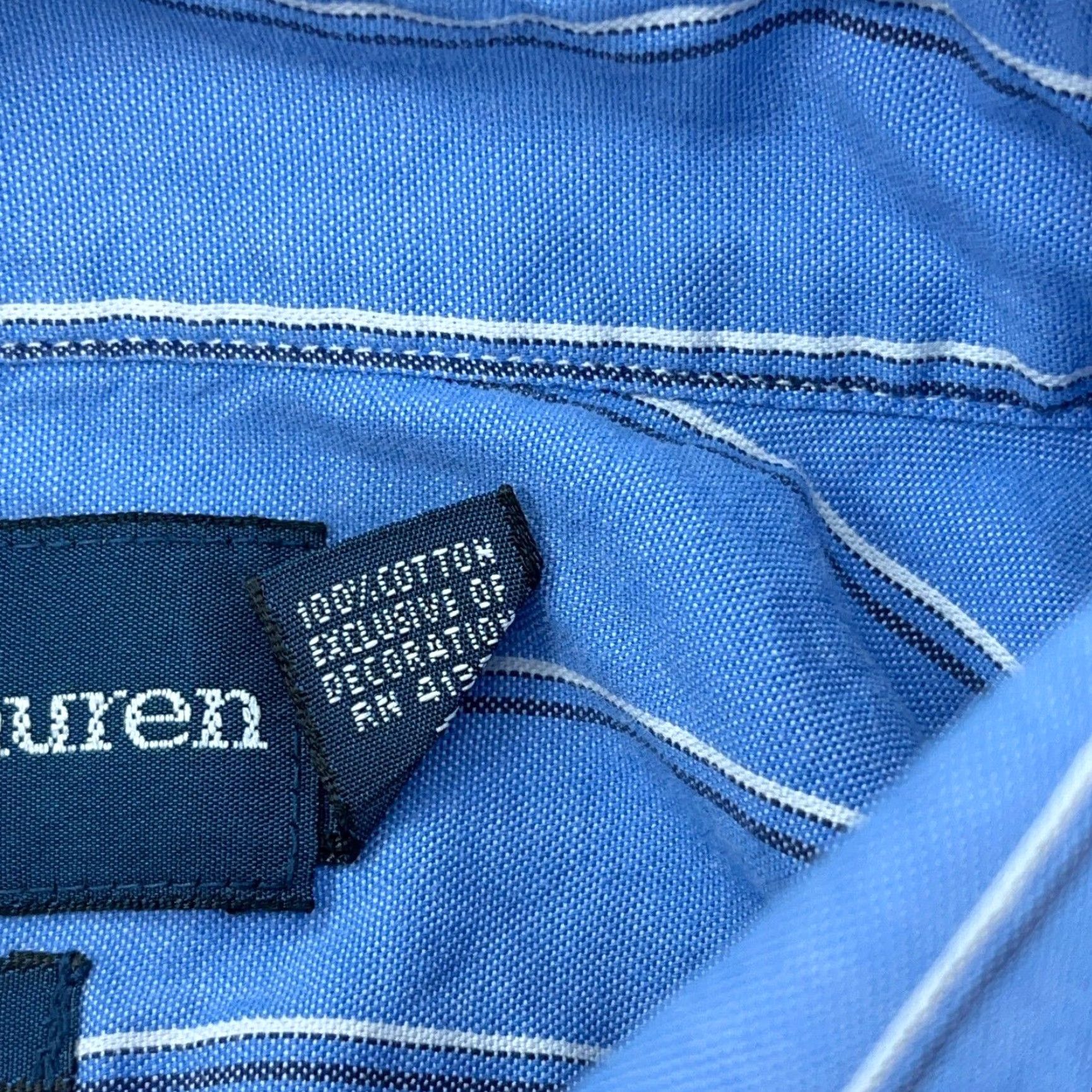 Ralph Lauren Ralph Lauren Blue Striped Button-Up Shirt Men XL Classic Fit Casual Heavyweight Size US XL / EU 56 / 4 - 6 Thumbnail