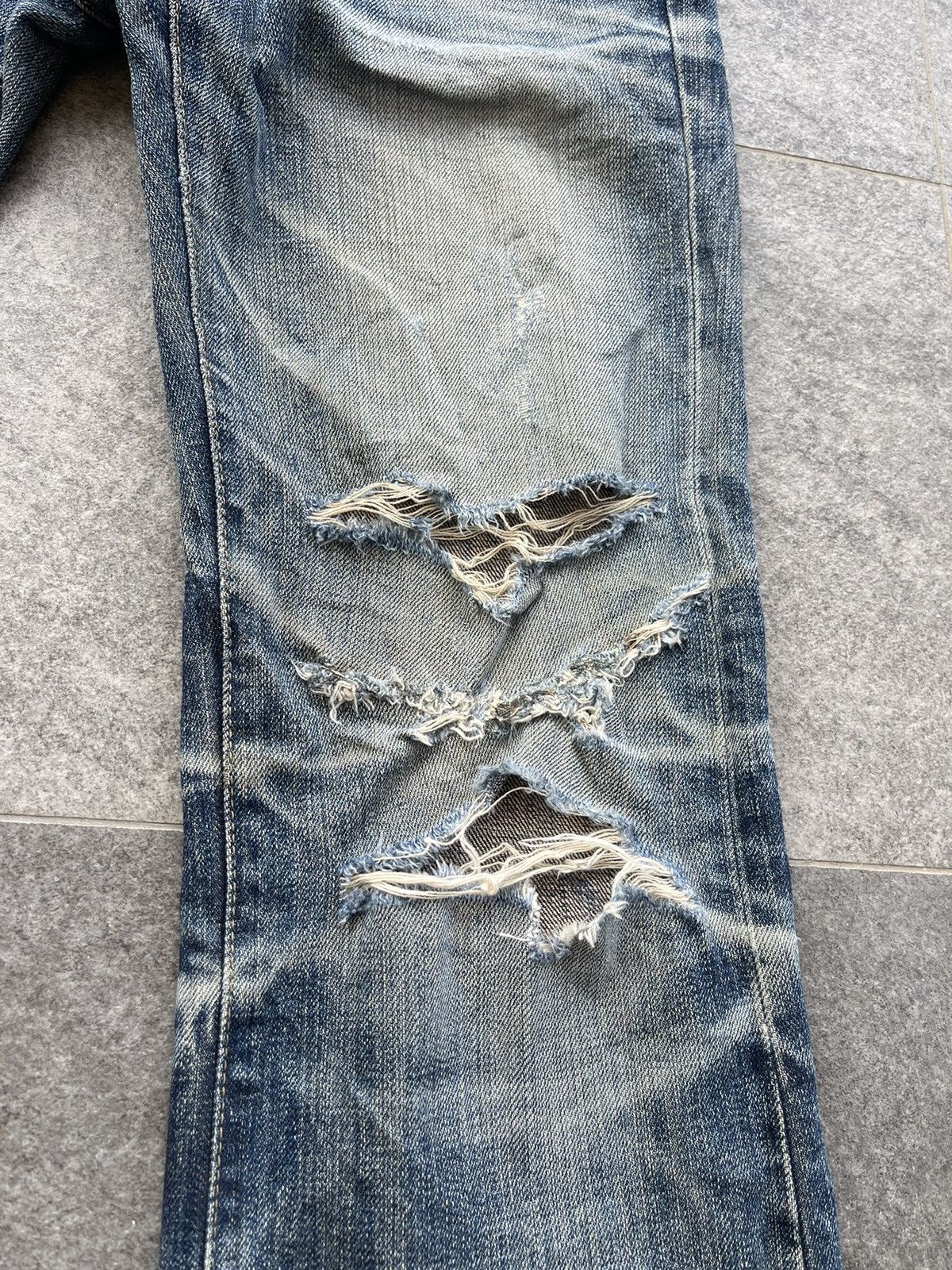 Japanese Brand Vintage Cate Mer selvedge Distressed Denim Pants Size US 33 - 11 Thumbnail
